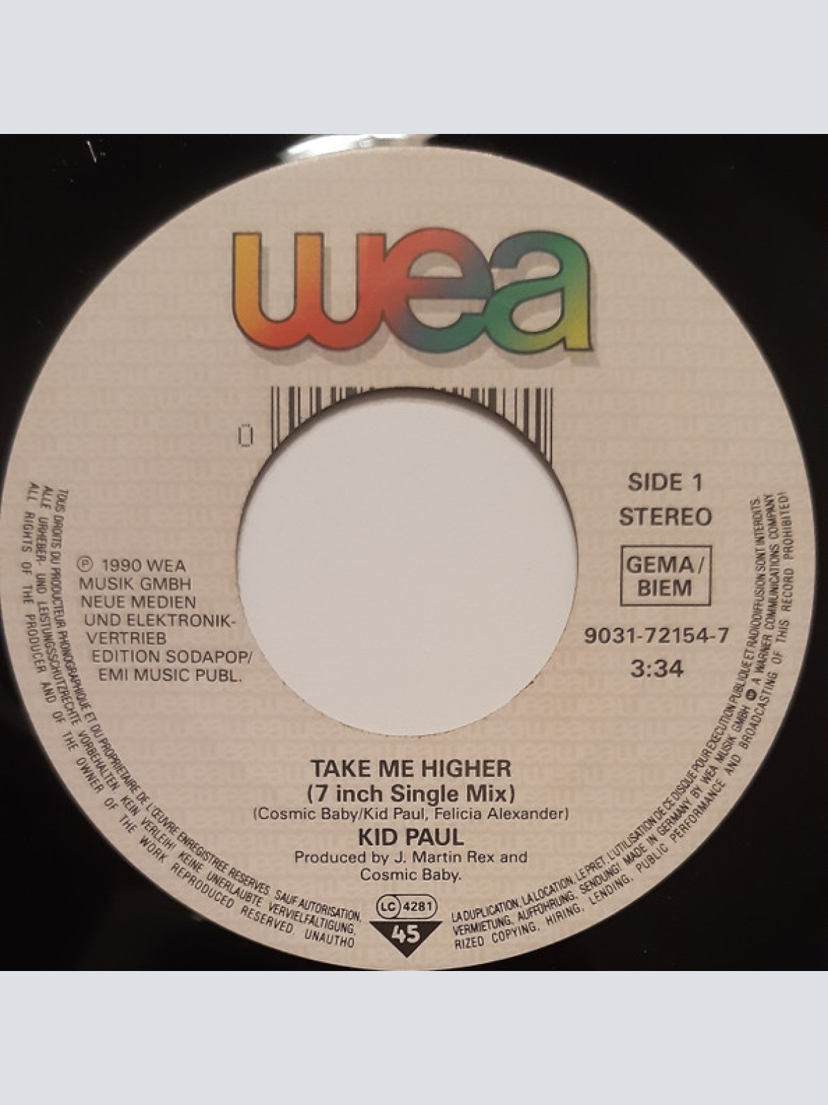 Vinyl / Kid Paul - Take Me Higher