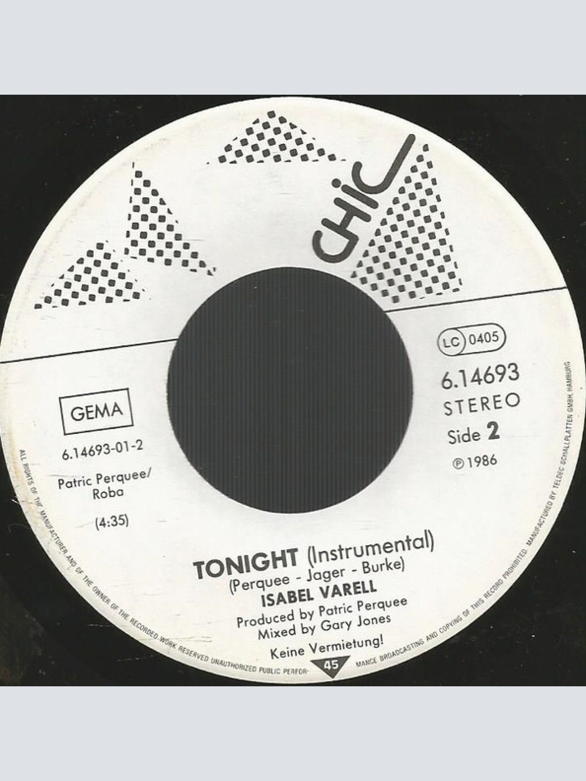 Vinyl / Isabel Varell - Tonight (New Mix)