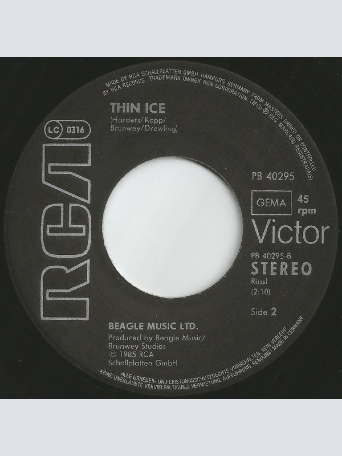 Vinyl / Beagle Music Ltd. - Ice In The Sunshine