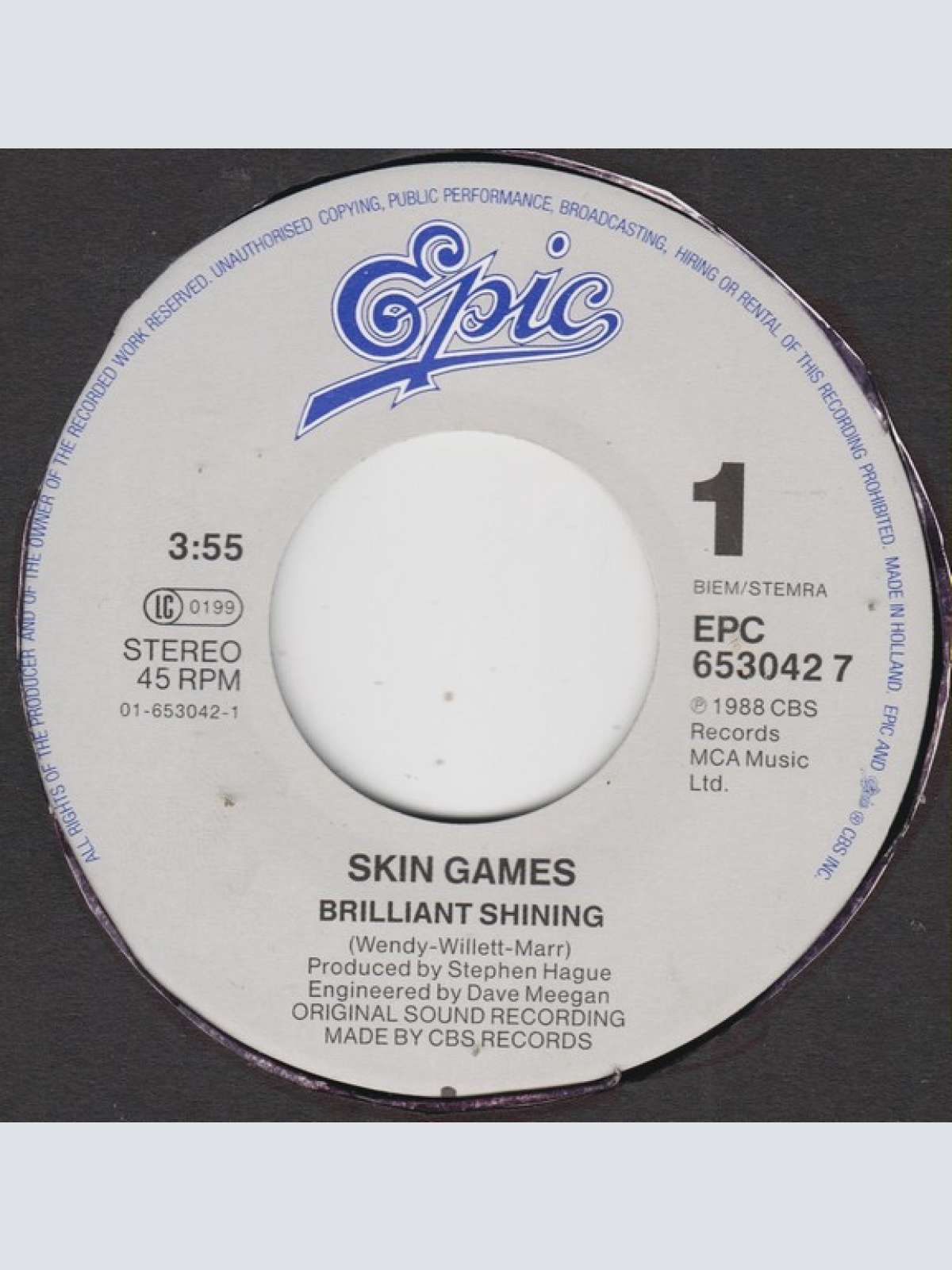 Vinyl / Skin Games - Brilliant Shining
