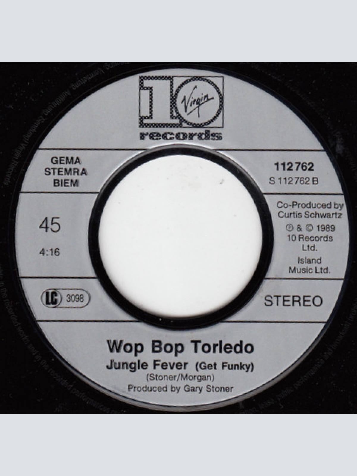 Vinyl / Wop Bop Torledo - Jungle Fever