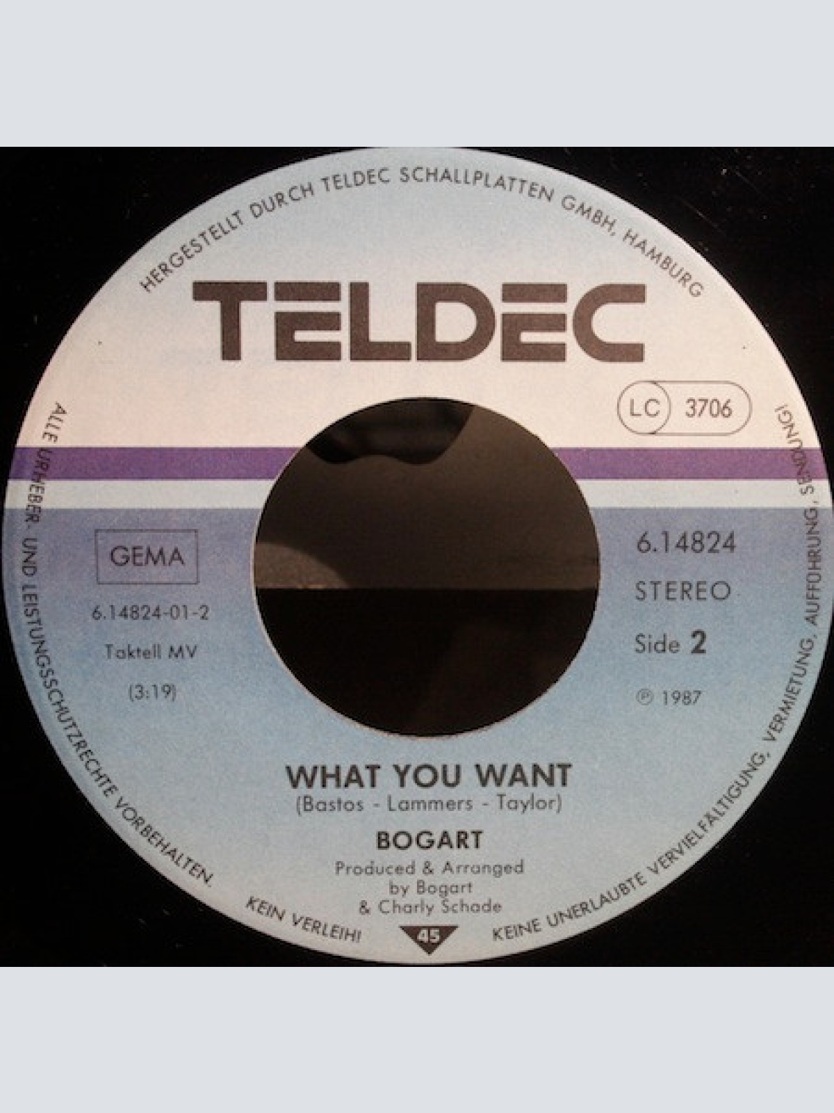 Vinyl / Bogart (3) - Call Me Up