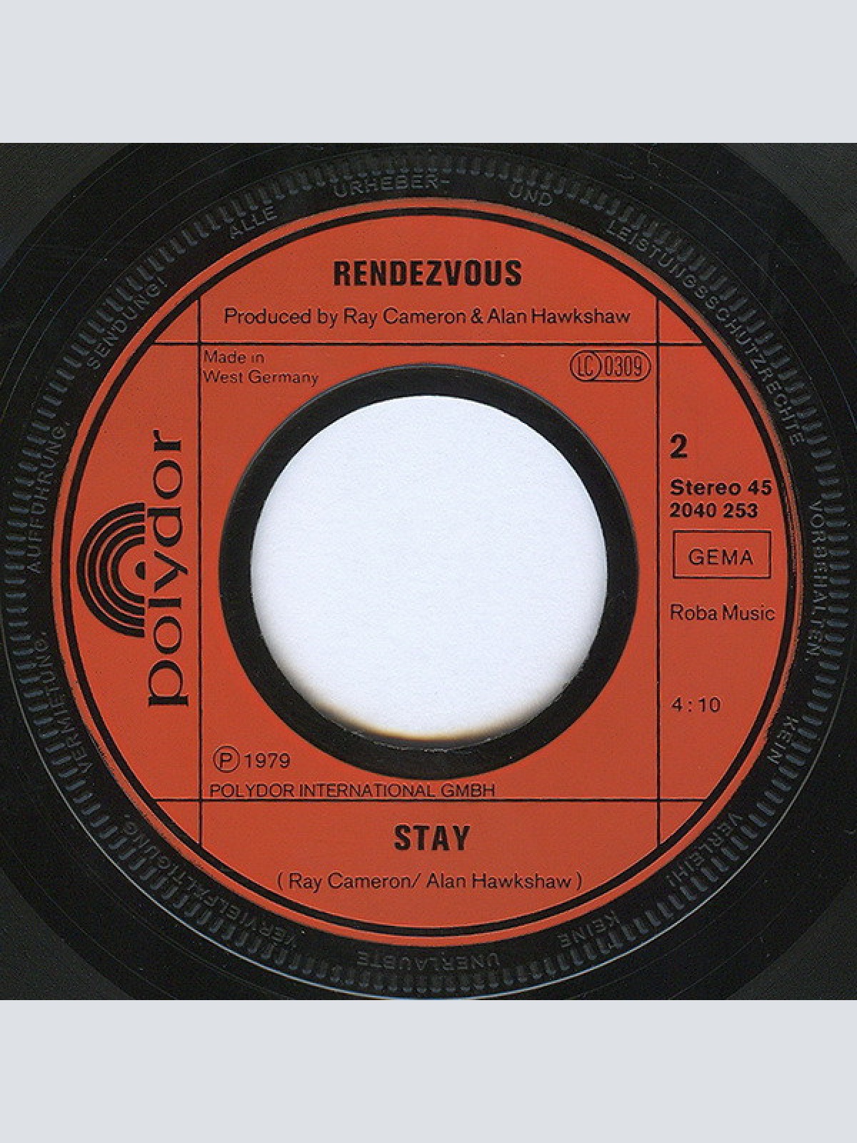 Vinyl / Rendezvous* - Rock & Roll Disco Boogie / Stay