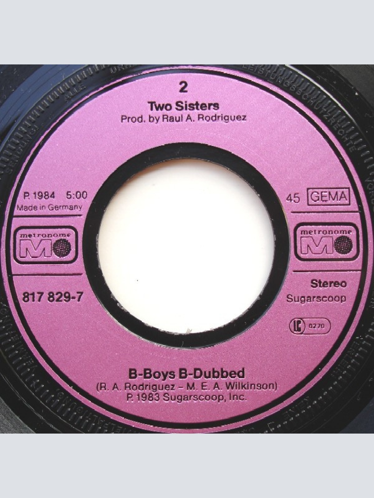 Vinyl / Two Sisters - B-Boys Beware / B-Boys B-Dubbed