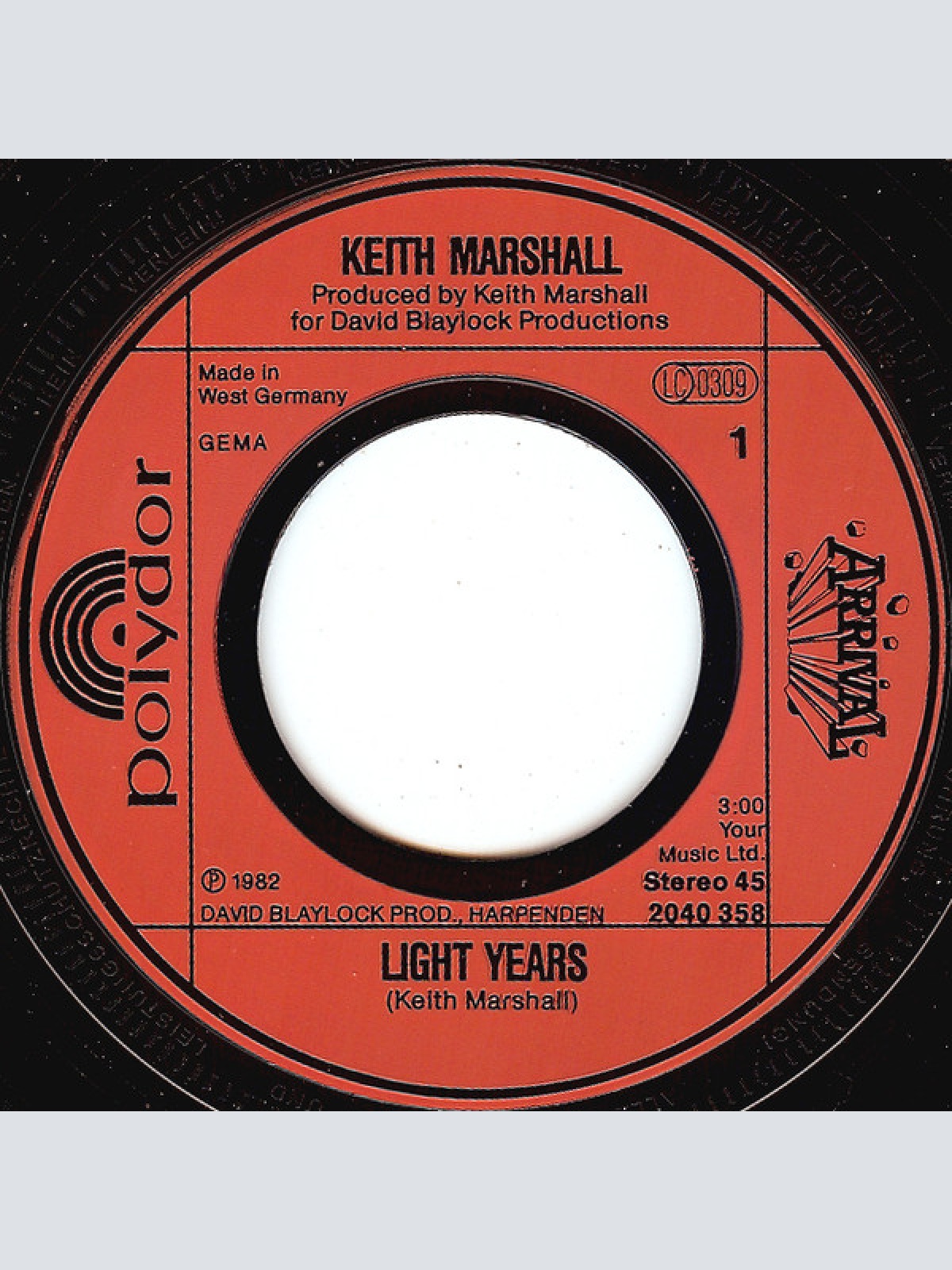 Vinyl / Keith Marshall - Light Years