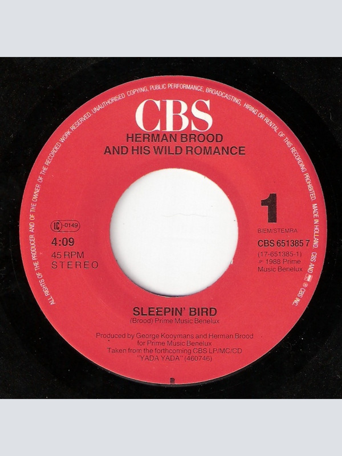 Vinyl / Herman Brood & His Wild Romance - Sleepin' Bird