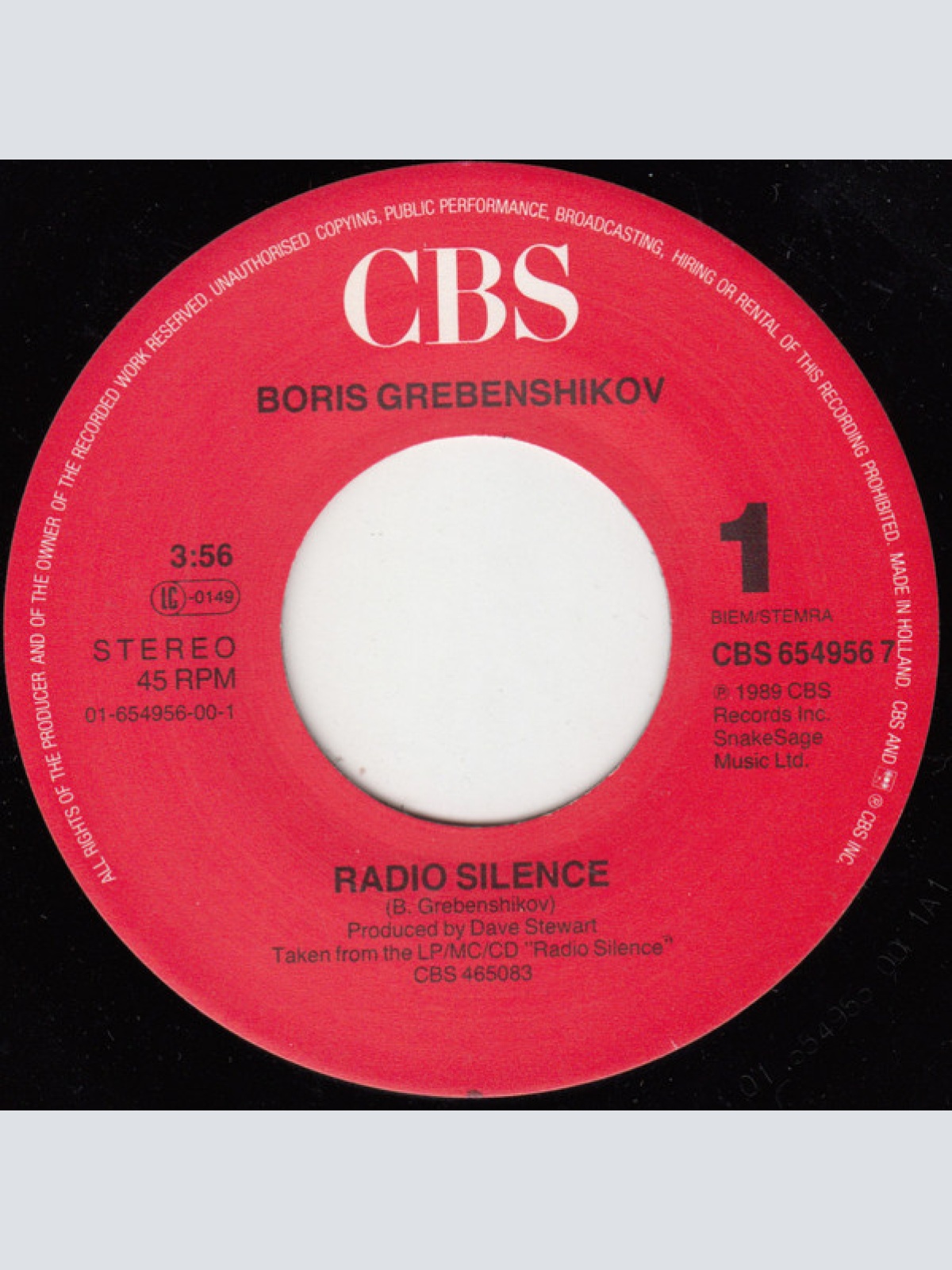 Vinyl / Boris Grebenshikov* - Radio Silence