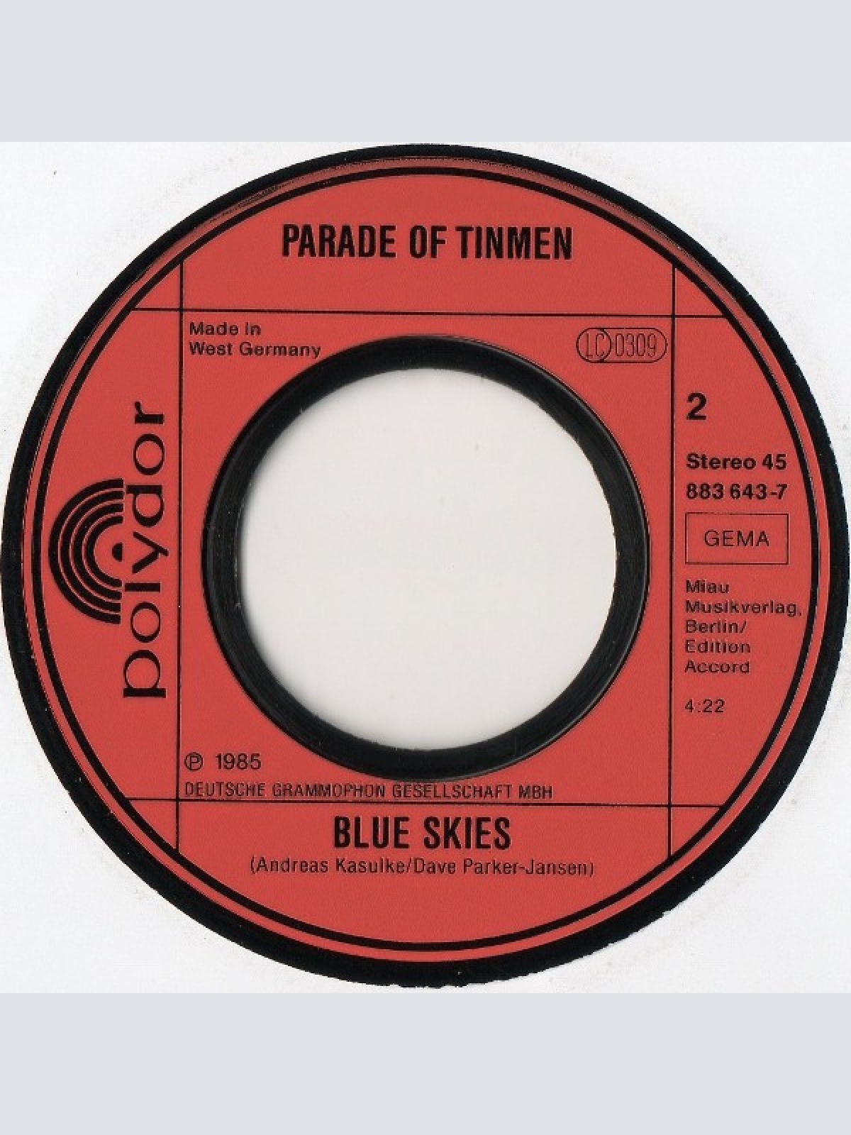 Vinyl / Parade Of Tinmen - Spanish Nights