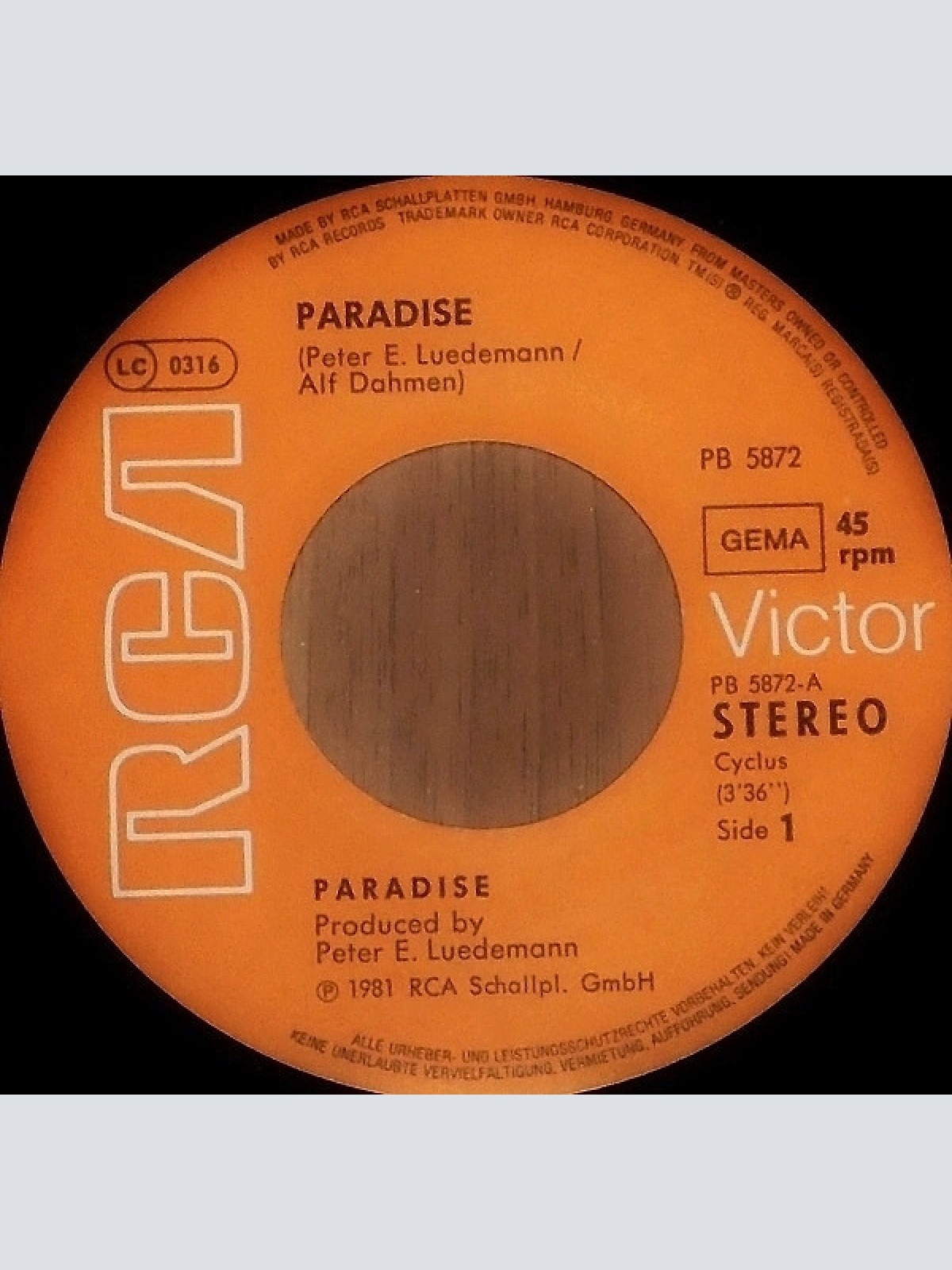 Vinyl / Paradise (29) - Paradise / One Half Rock