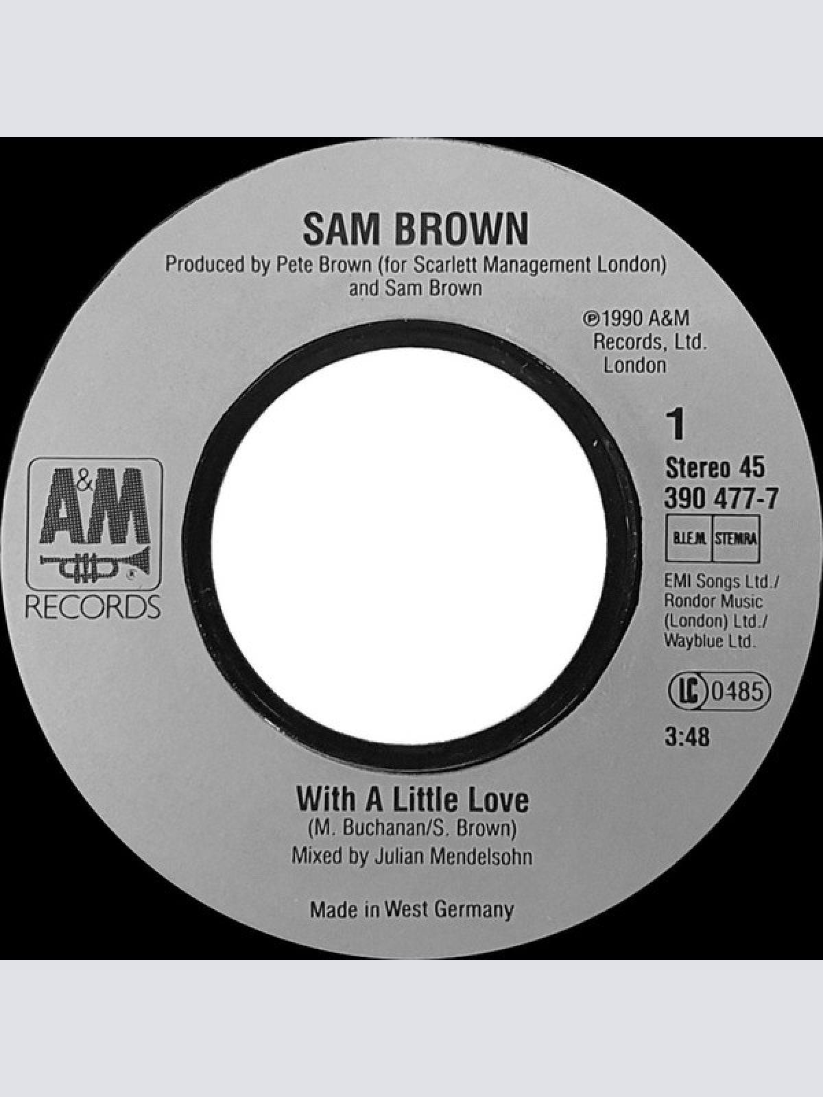 Vinyl / Sam Brown - With A Little Love
