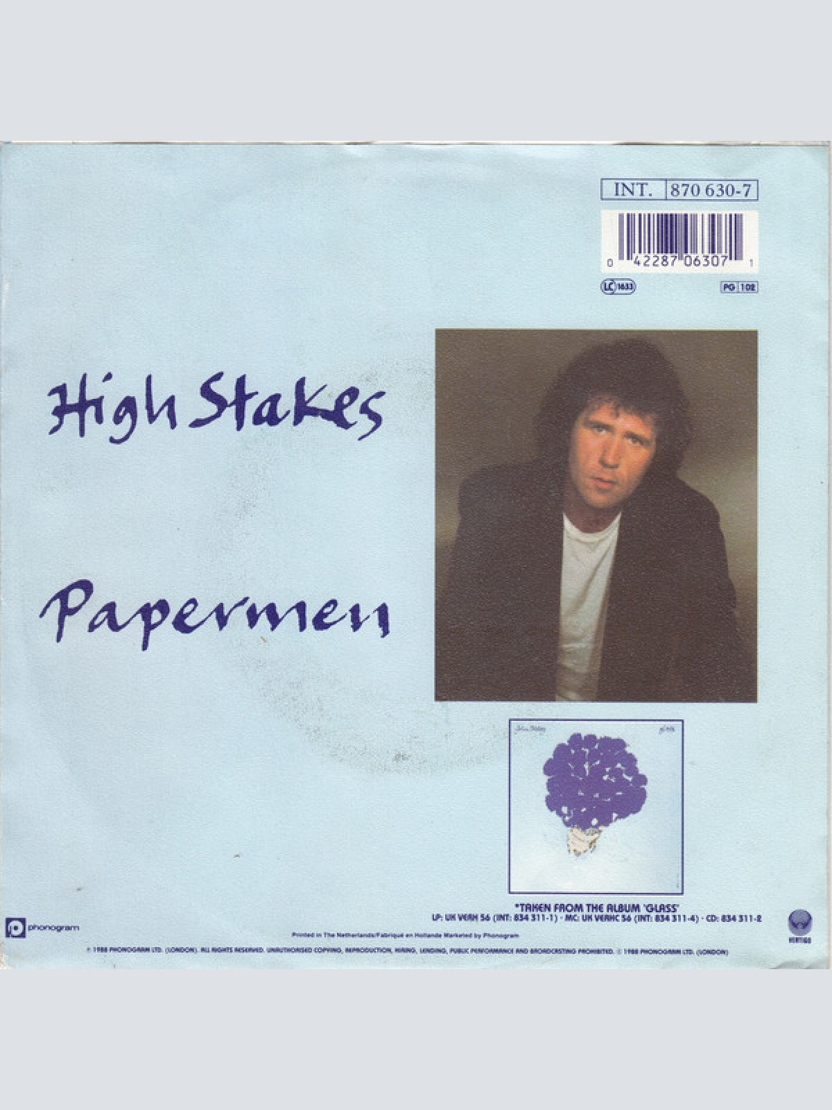 Vinyl / John Illsley - High Stakes / Papermen