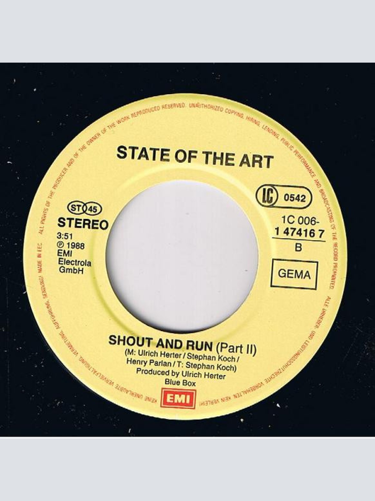 Vinyl / State Of The Art (4) - Shout And Run