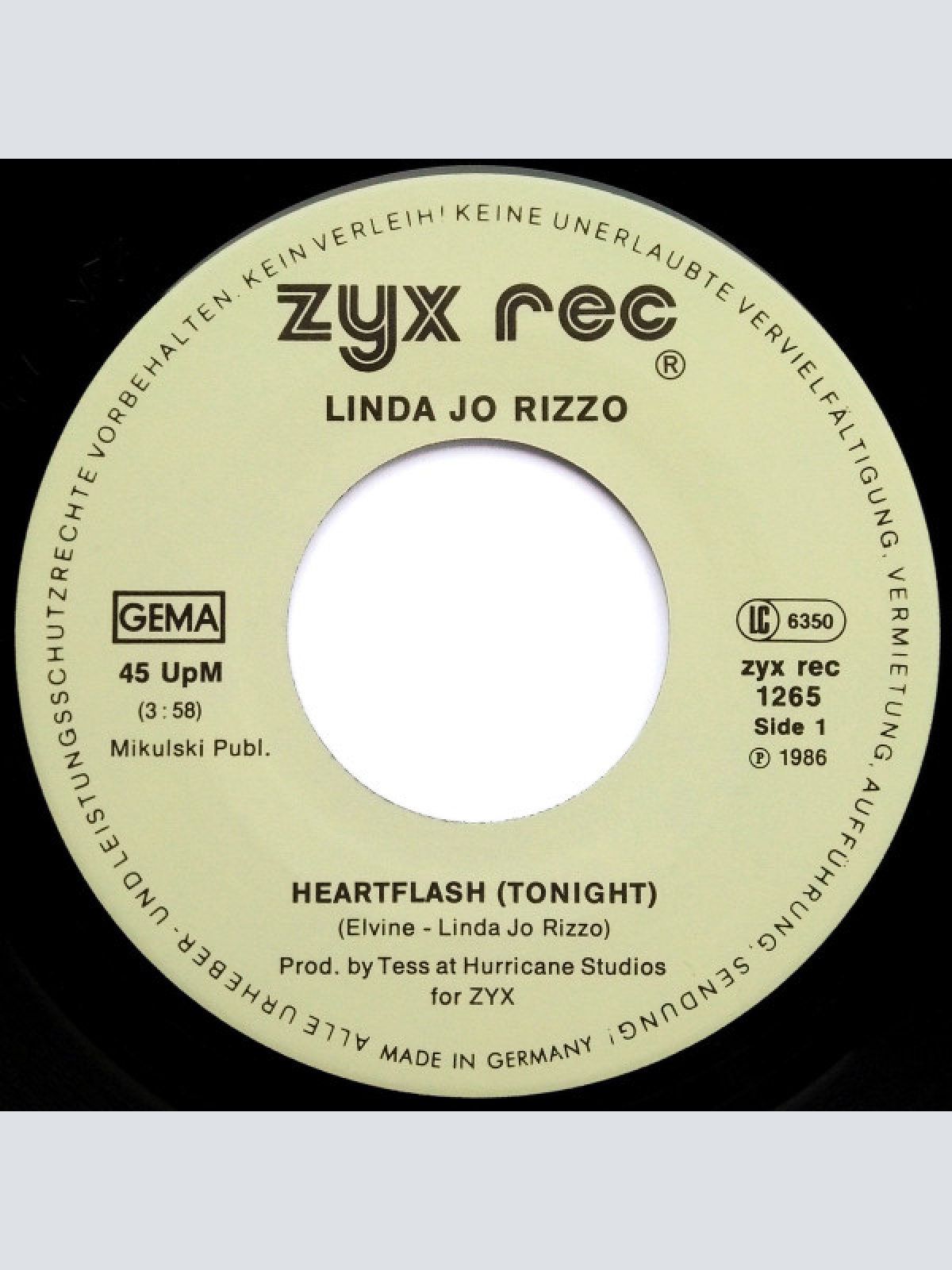 Vinyl / Linda Jo Rizzo - Heartflash (Tonight)