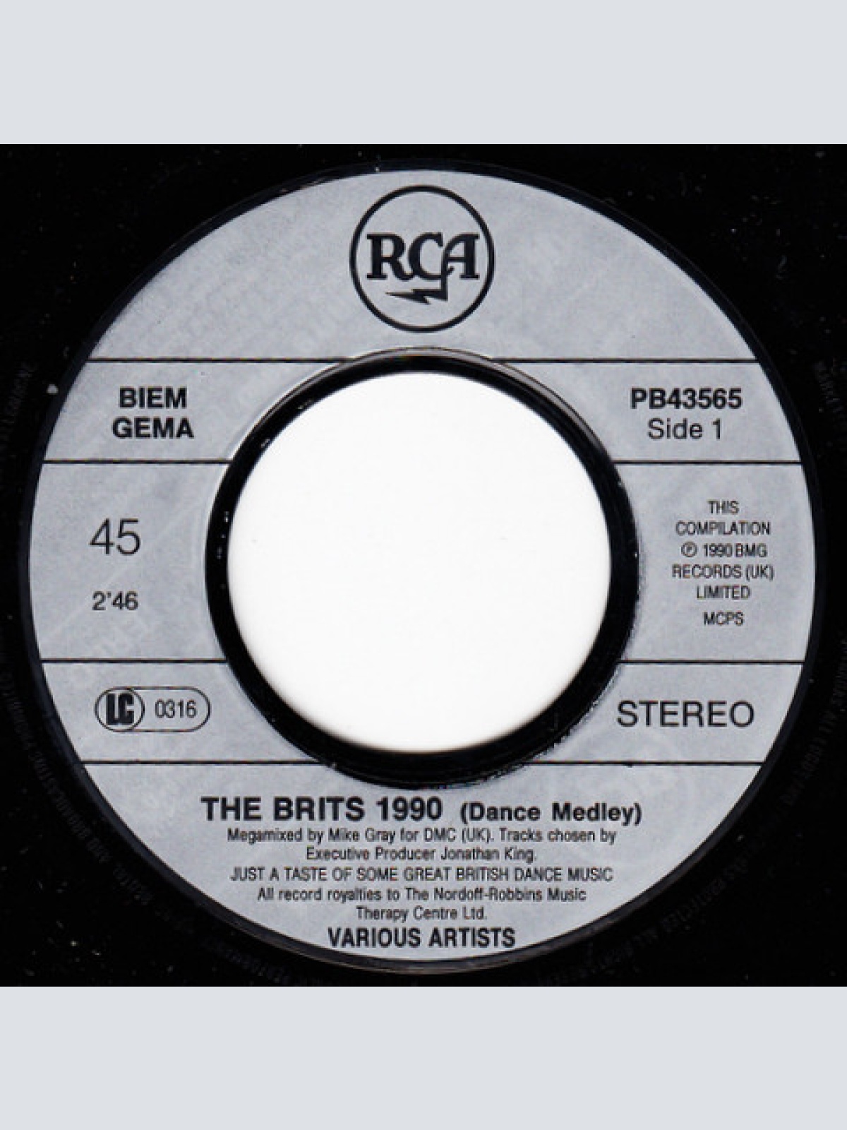 Vinyl / Various - The Brits 1990 (Dance Medley)