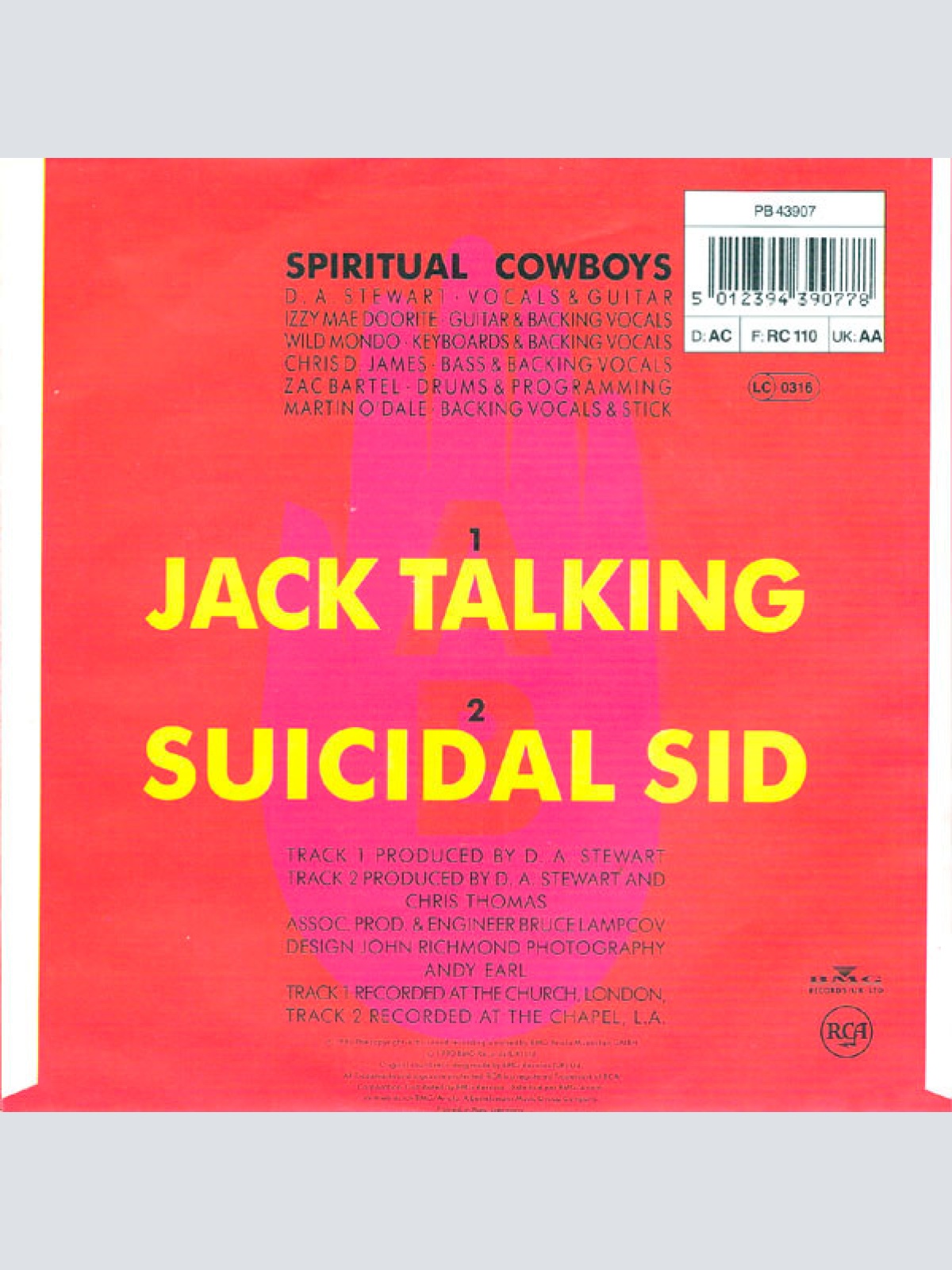 Vinyl / Dave Stewart And The Spiritual Cowboys - Jack Talking