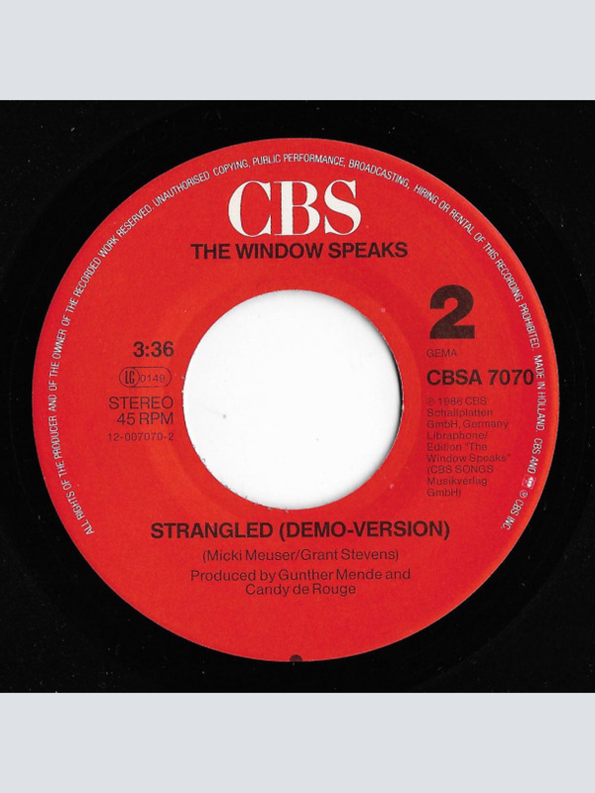 Vinyl / The Window Speaks - In The Land Of Christobal