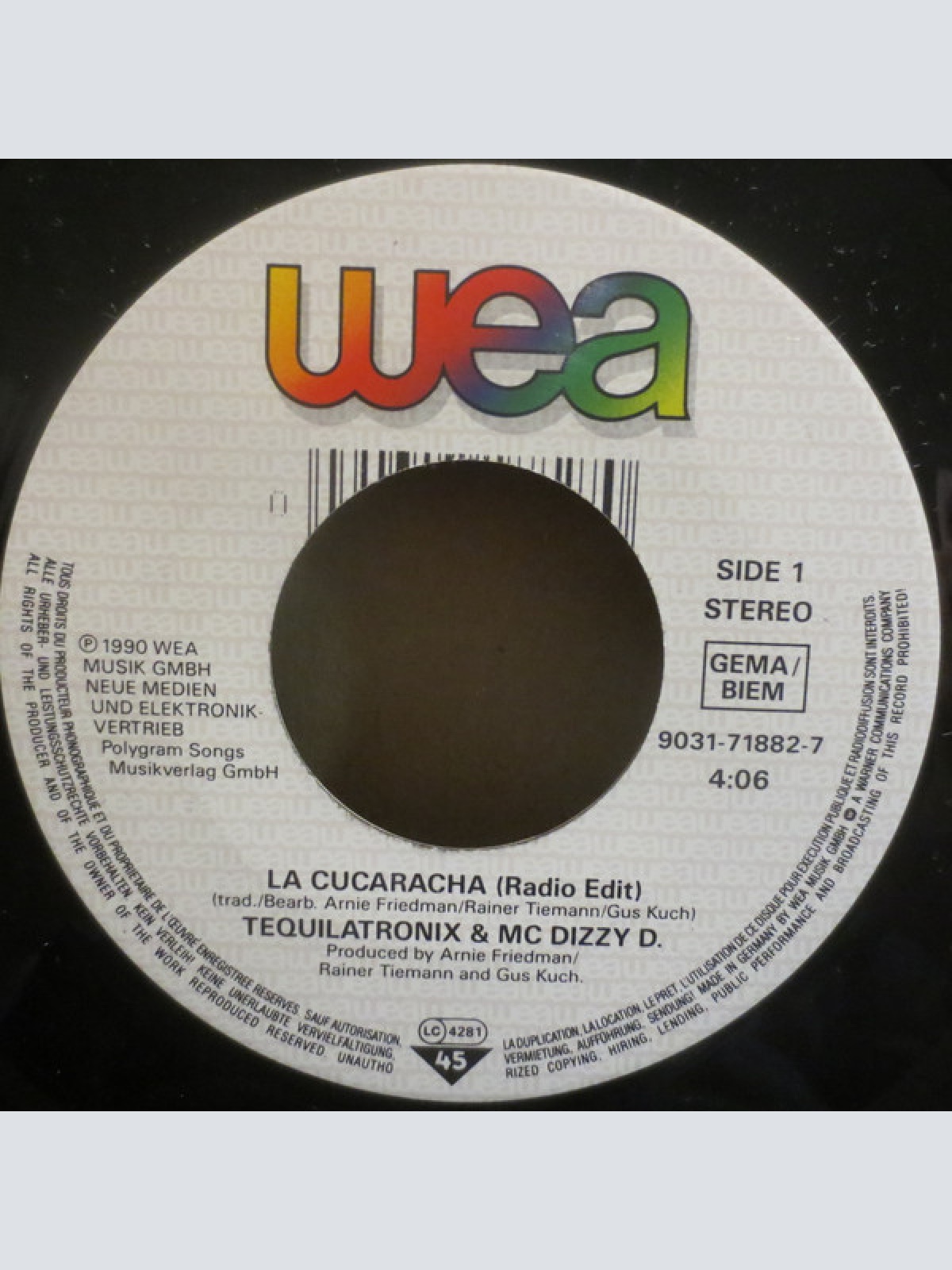 Vinyl / Tequilatronix & MC Dizzy D. - La Cucaracha