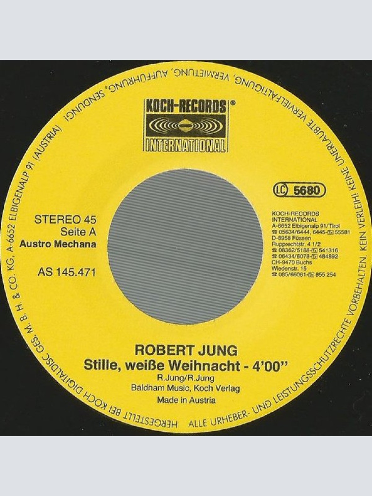 Vinyl / Robert Jung - Stille, Weisse Weihnacht