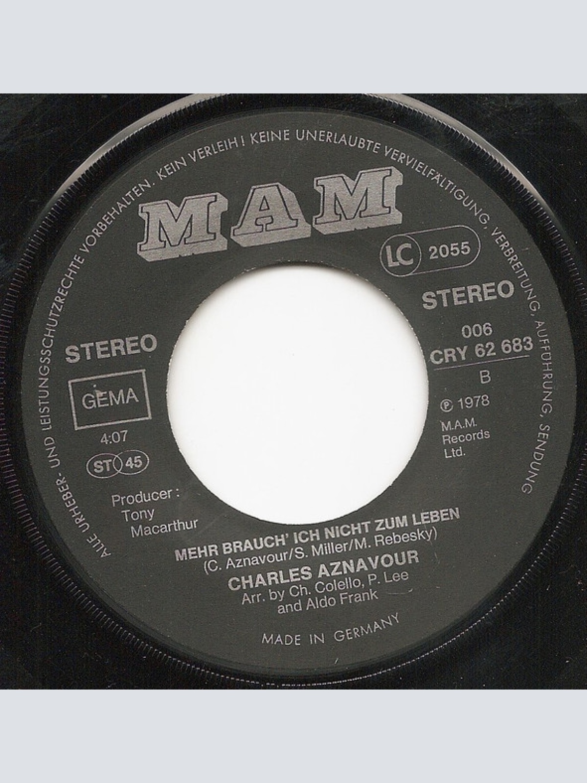 Vinyl / Charles Aznavour - Kameraden