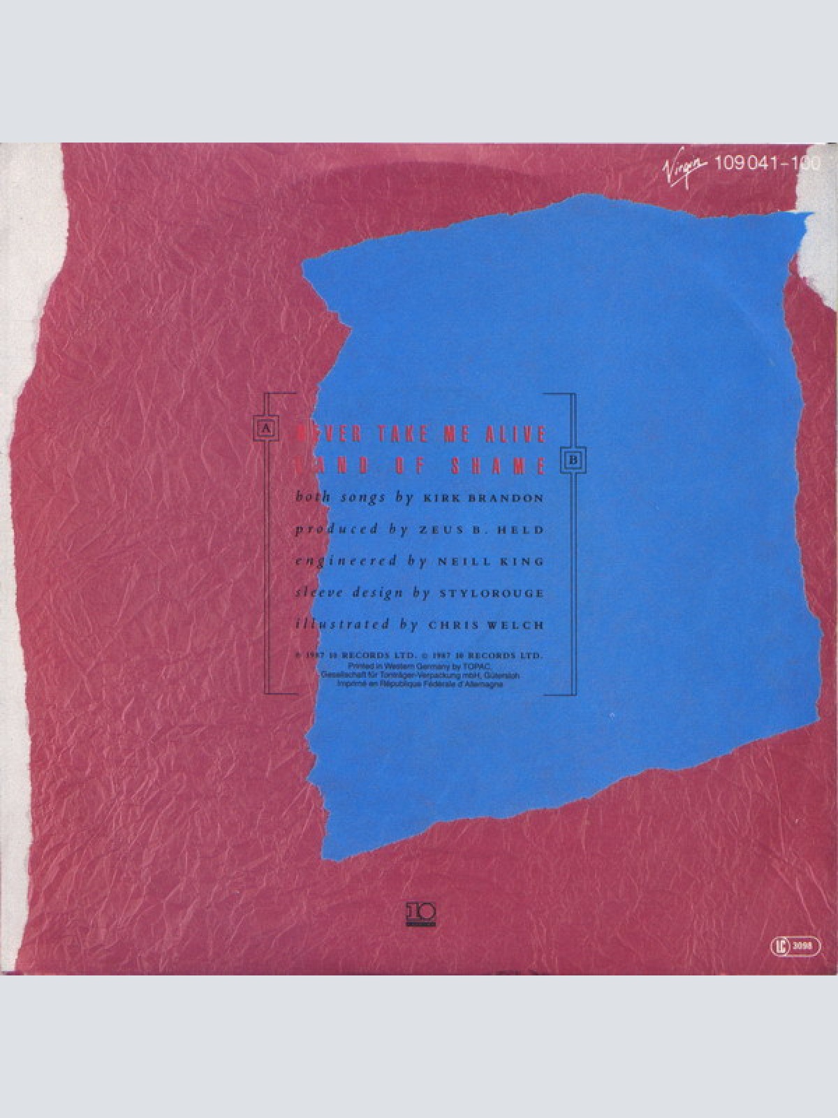 Vinyl / Spear Of Destiny - Never Take Me Alive