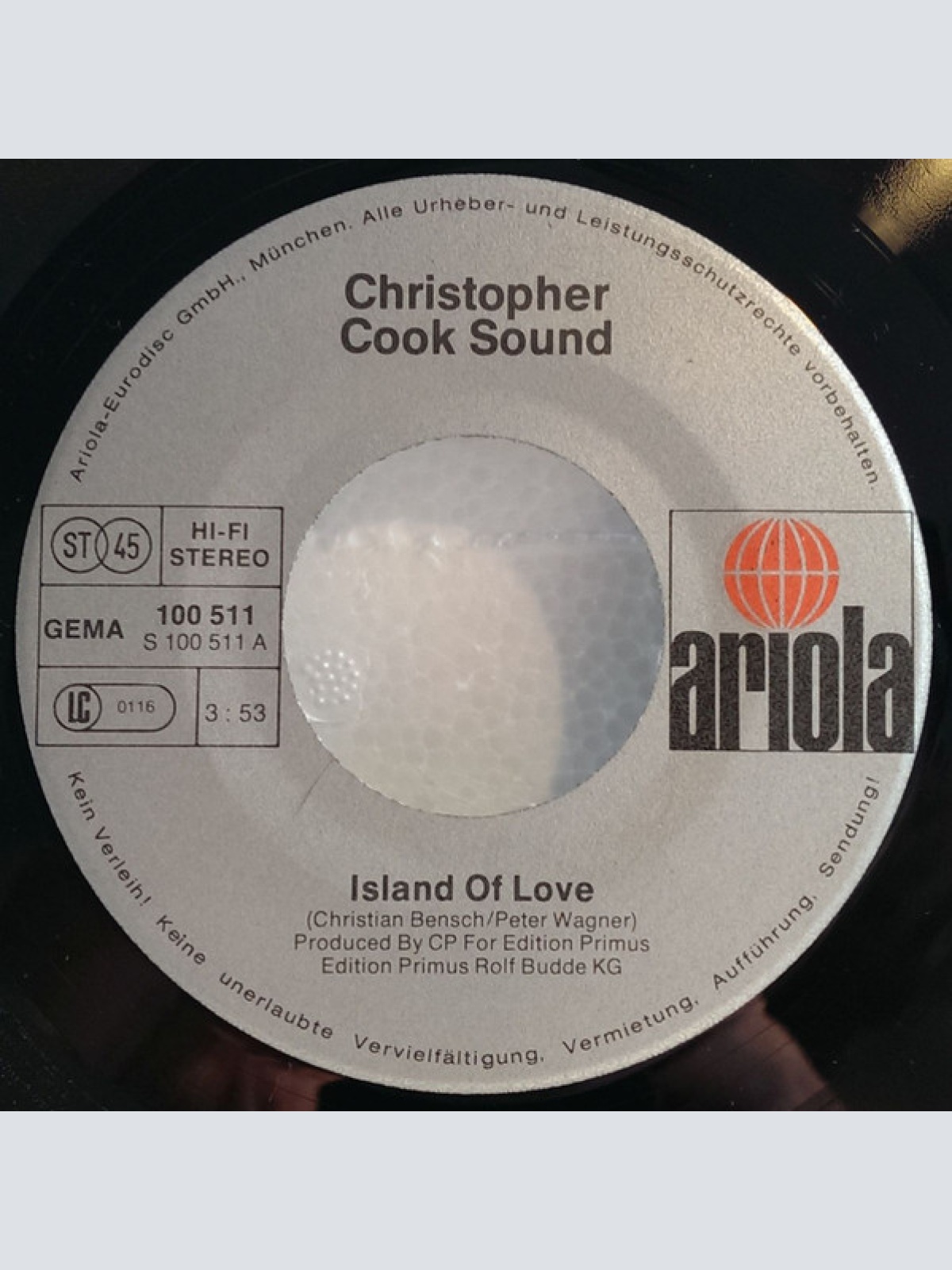Vinyl / Christopher Cook Sound - Island Of Love