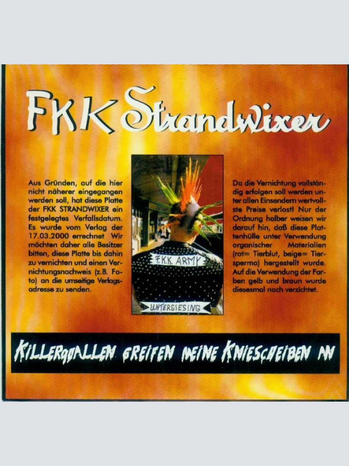 Vinyl / FKK Strandwixer - Killerquallen Greifen Meine Kniescheiben An
