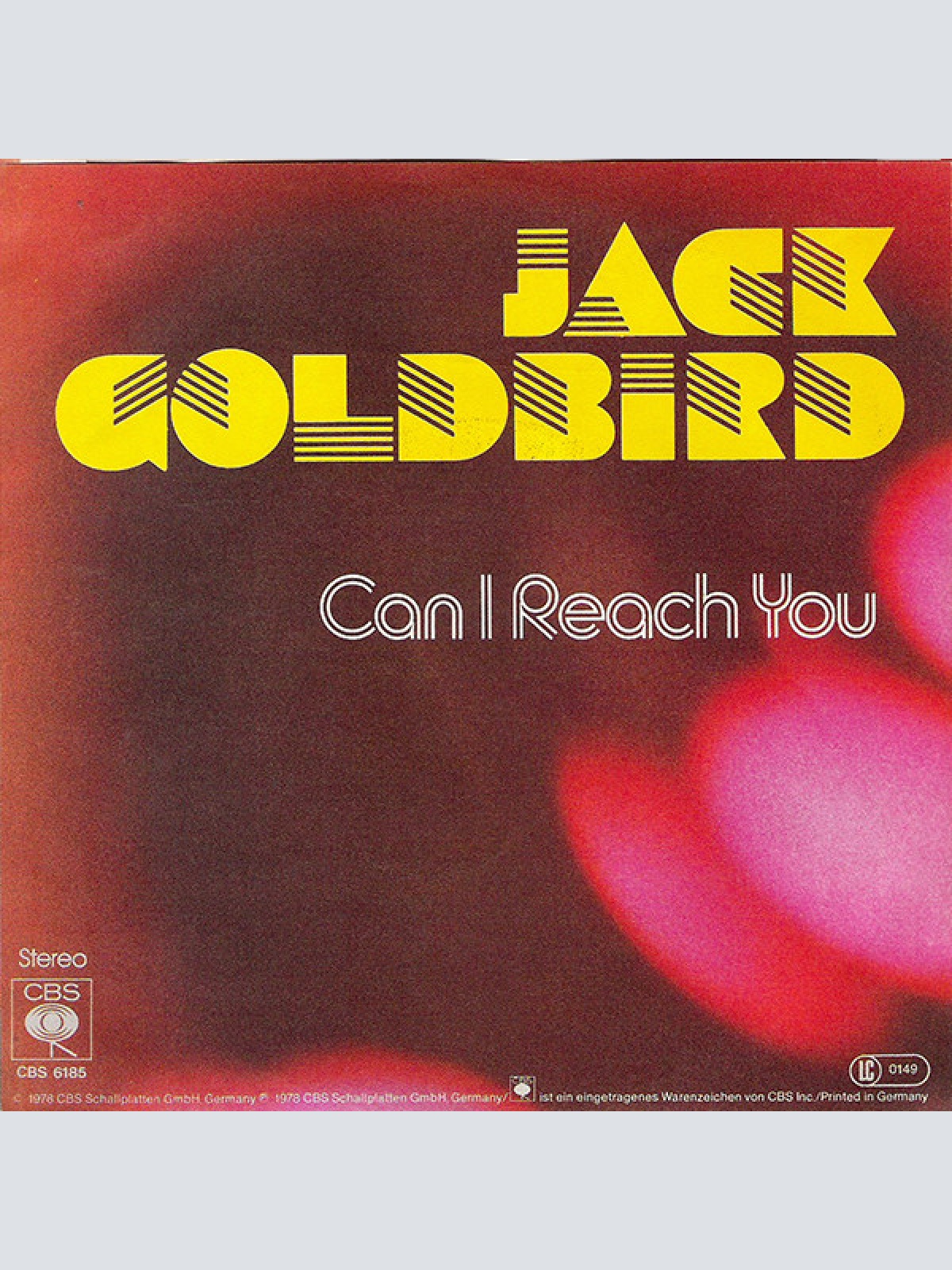 Vinyl / Jack Goldbird - Can I Reach You