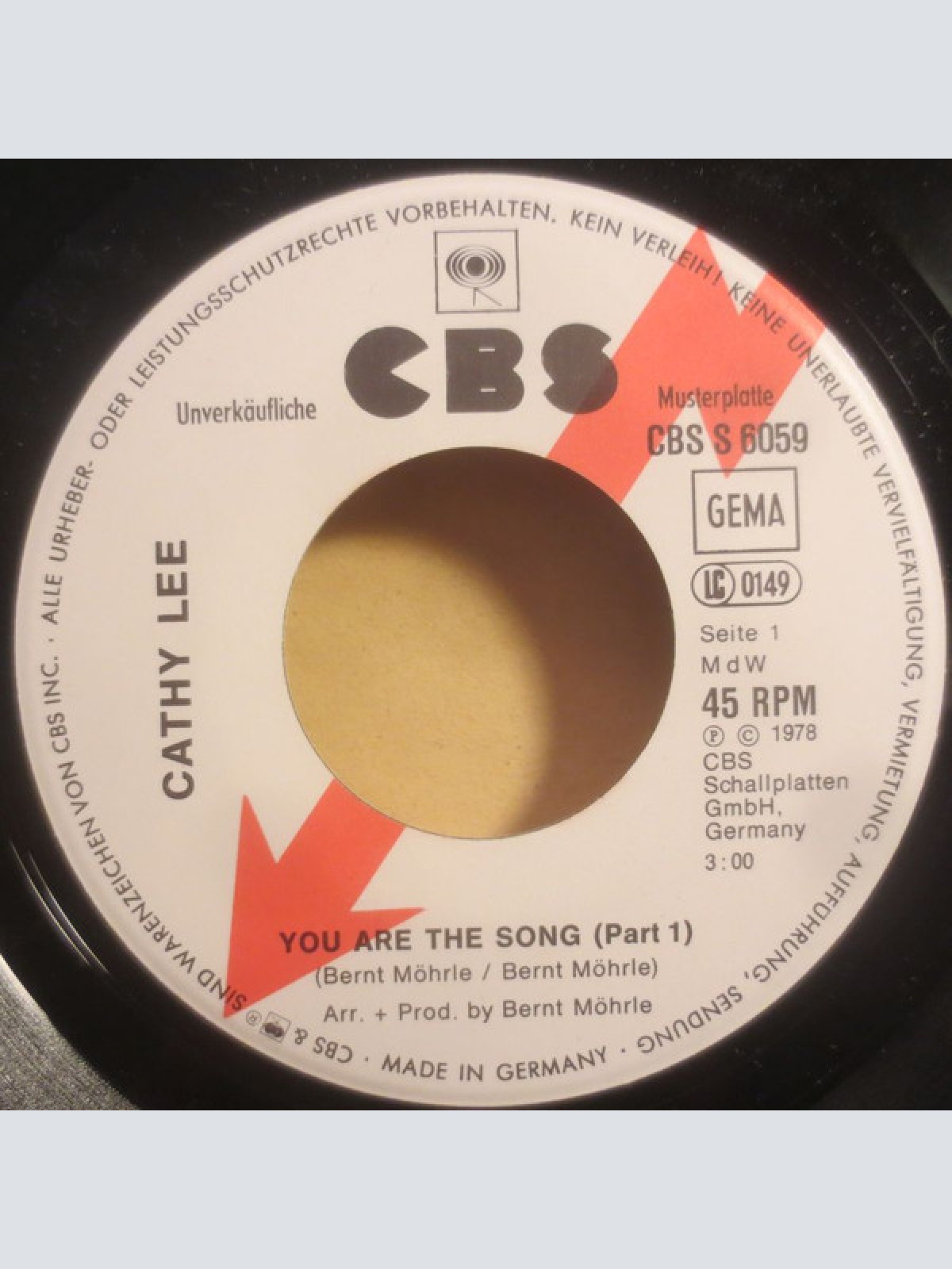 Vinyl / Cathy Lee - You Are The Song (Part 1+2)