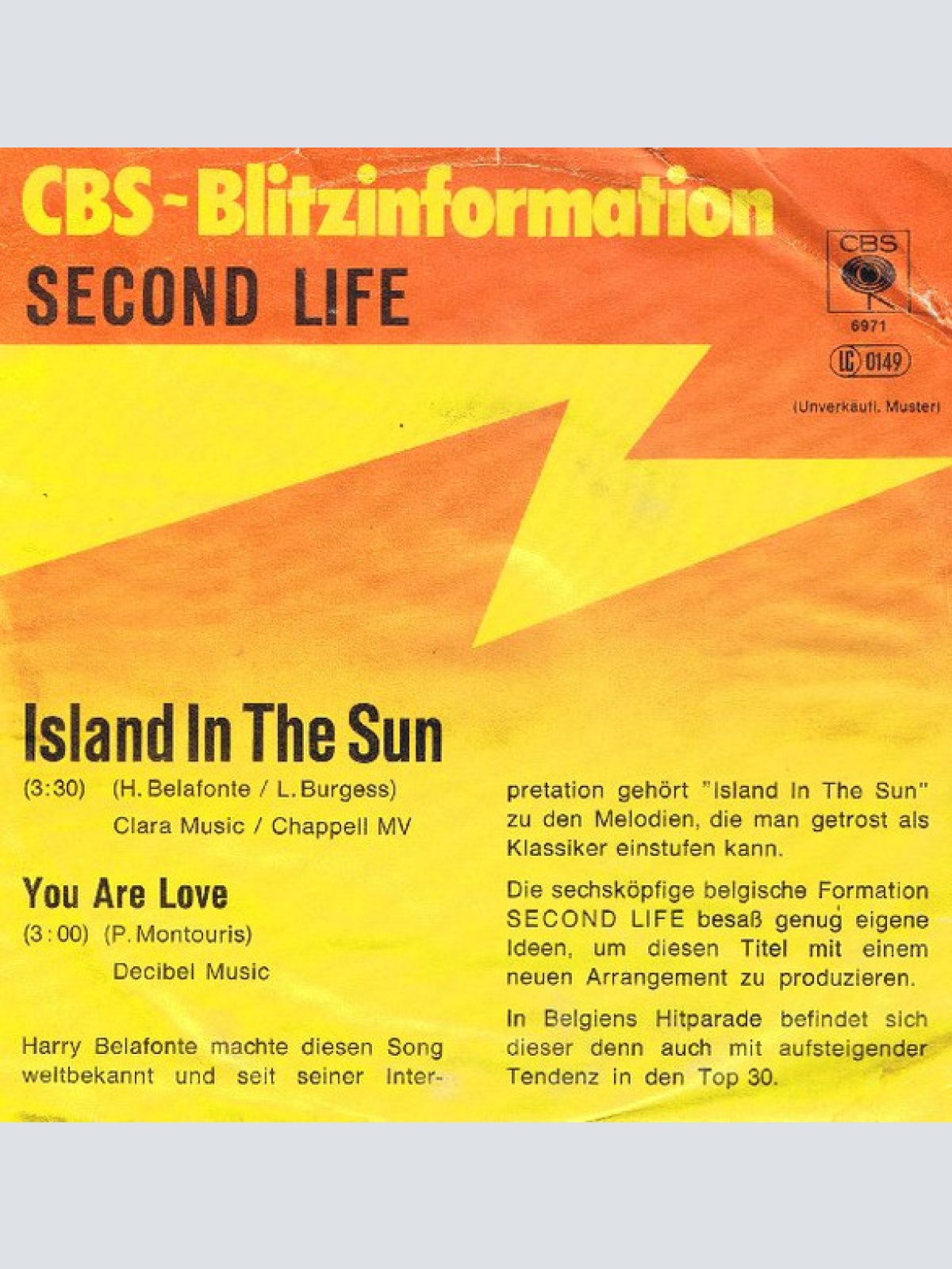 Vinyl / Second Life (3) - Island In The Sun
