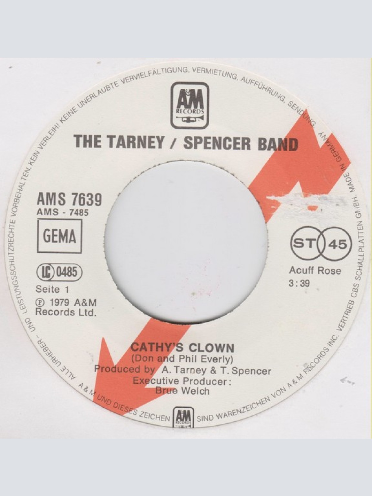 Vinyl / The Tarney/Spencer Band - Cathy's Clown