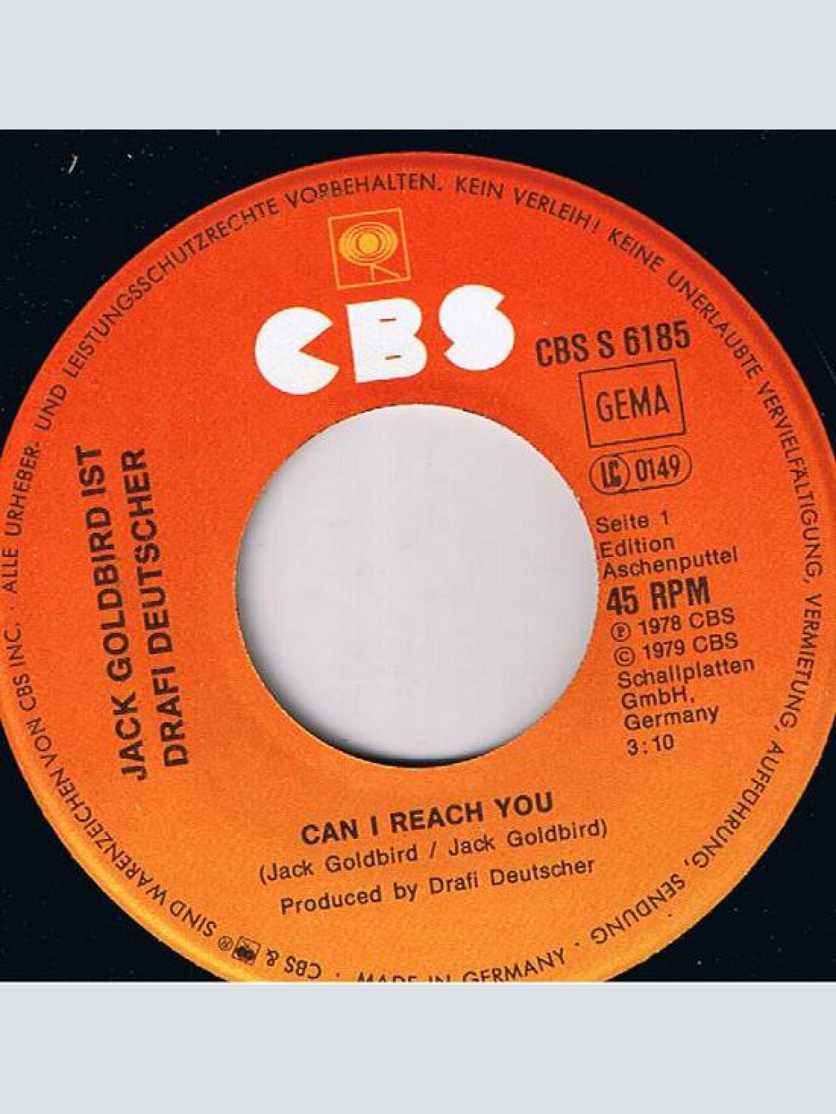 Vinyl / Jack Goldbird Ist Drafi Deutscher - Can I Reach You