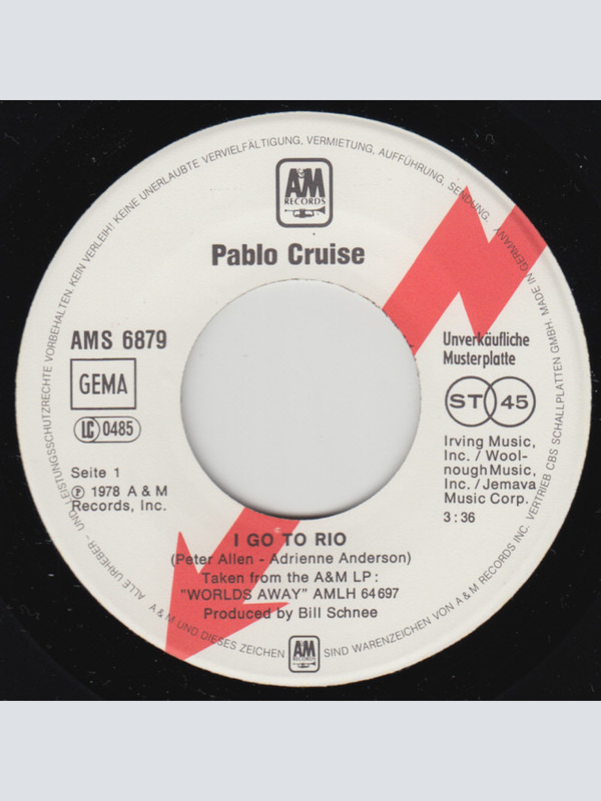 Vinyl / Pablo Cruise - I Go To Rio