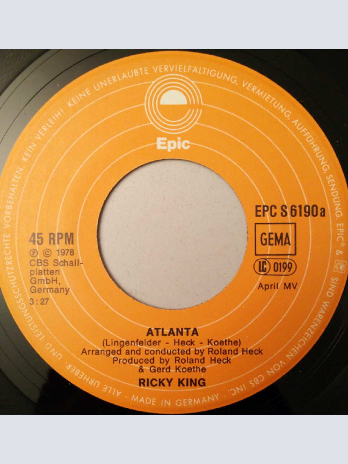 Vinyl / Ricky King - Atlanta