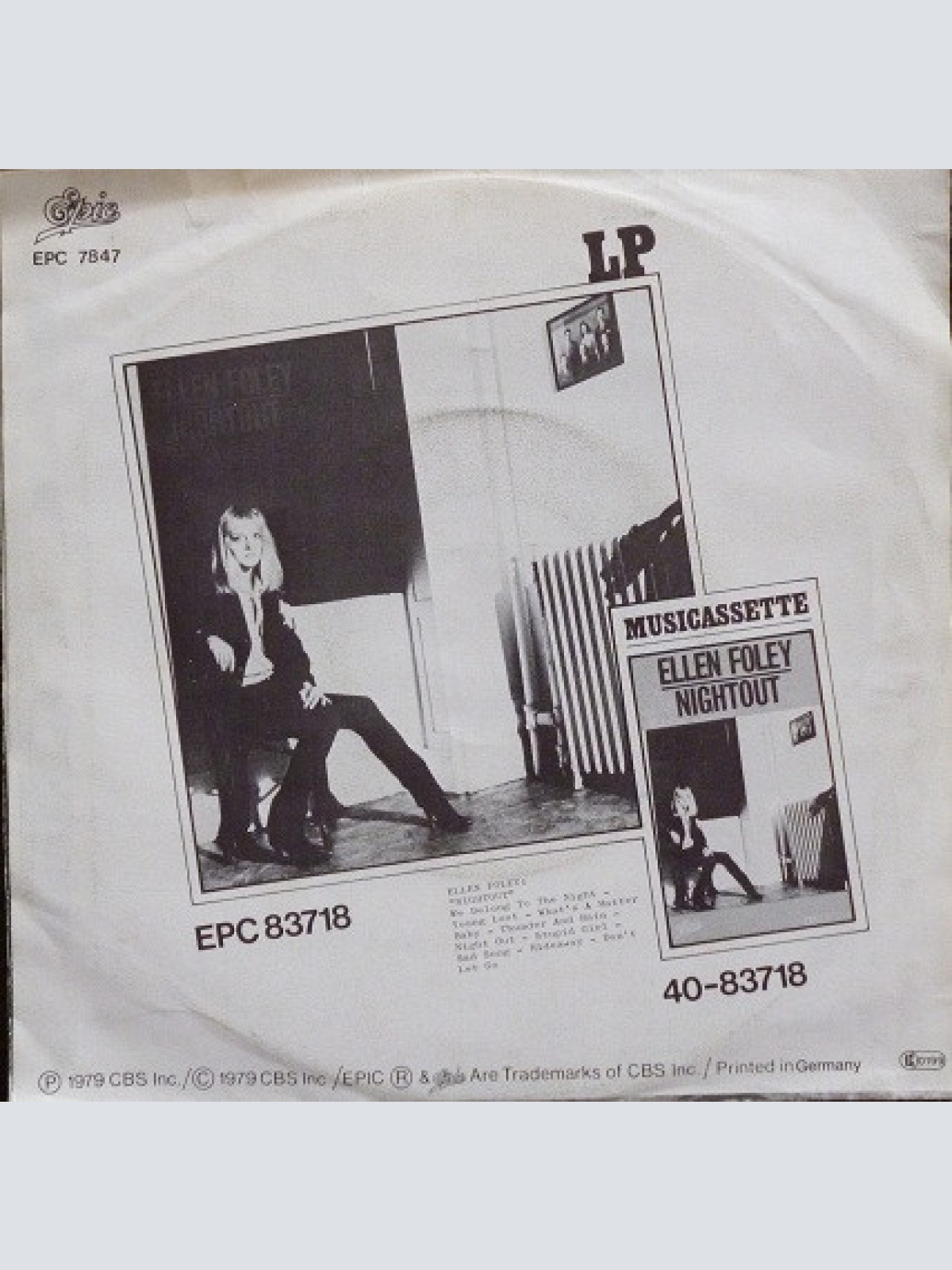 Vinyl / Ellen Foley - We Belong To The Night