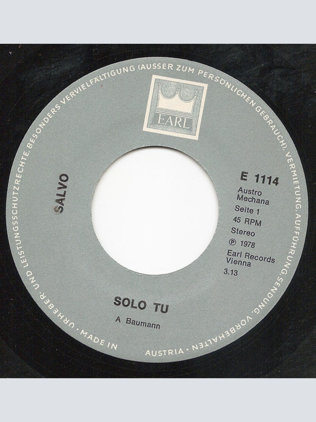 Vinyl / Salvo - Solo Tu