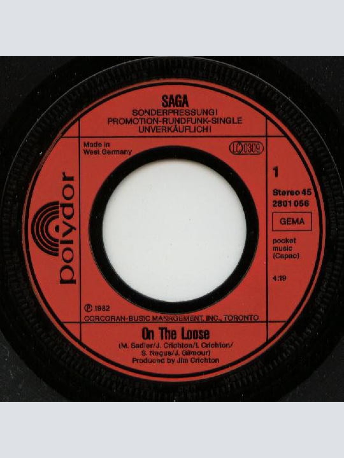 Vinyl / Saga (3) - On The Loose (Live)