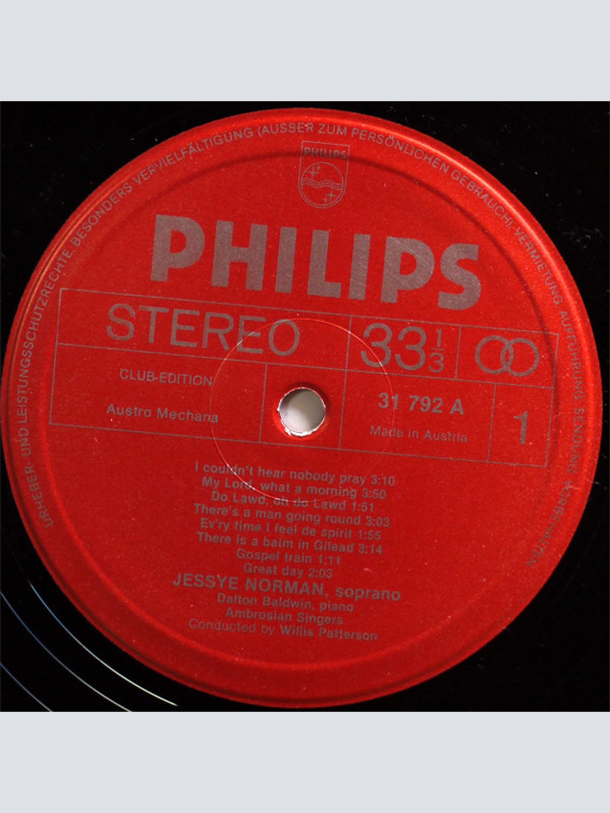 Vinyl / Jessye Norman - Negro Spirituals