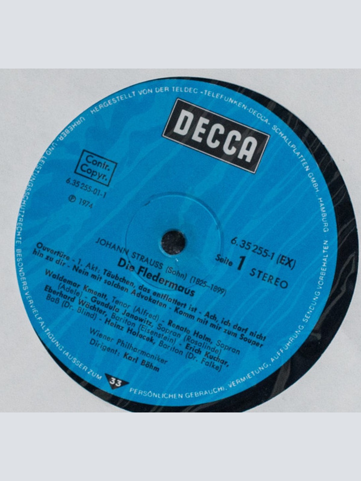 Vinyl / Johann Strauss Jr. • Gundula Janowitz • Eberhard Wächter • Wolfgang Windgassen • Renate Holm • Erich Kunz • Wiener Philharmoniker, Karl Böhm - Die Fledermaus