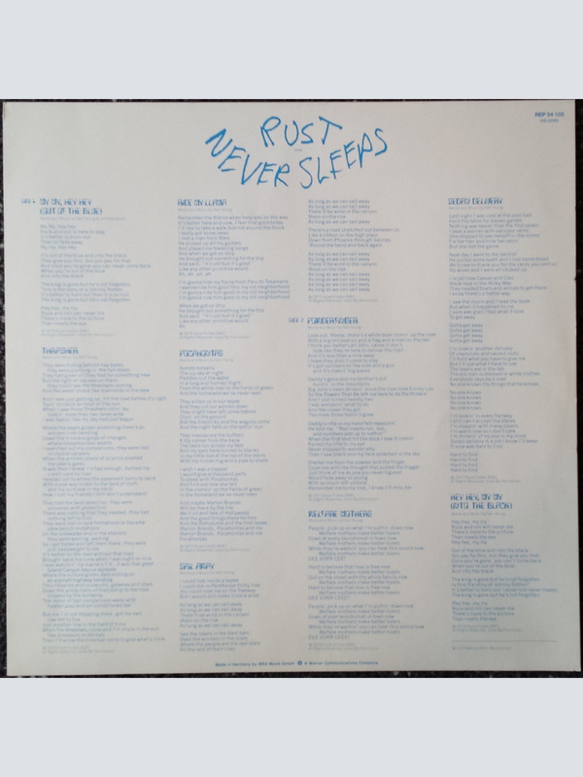 Vinyl / Neil Young & Crazy Horse - Rust Never Sleeps