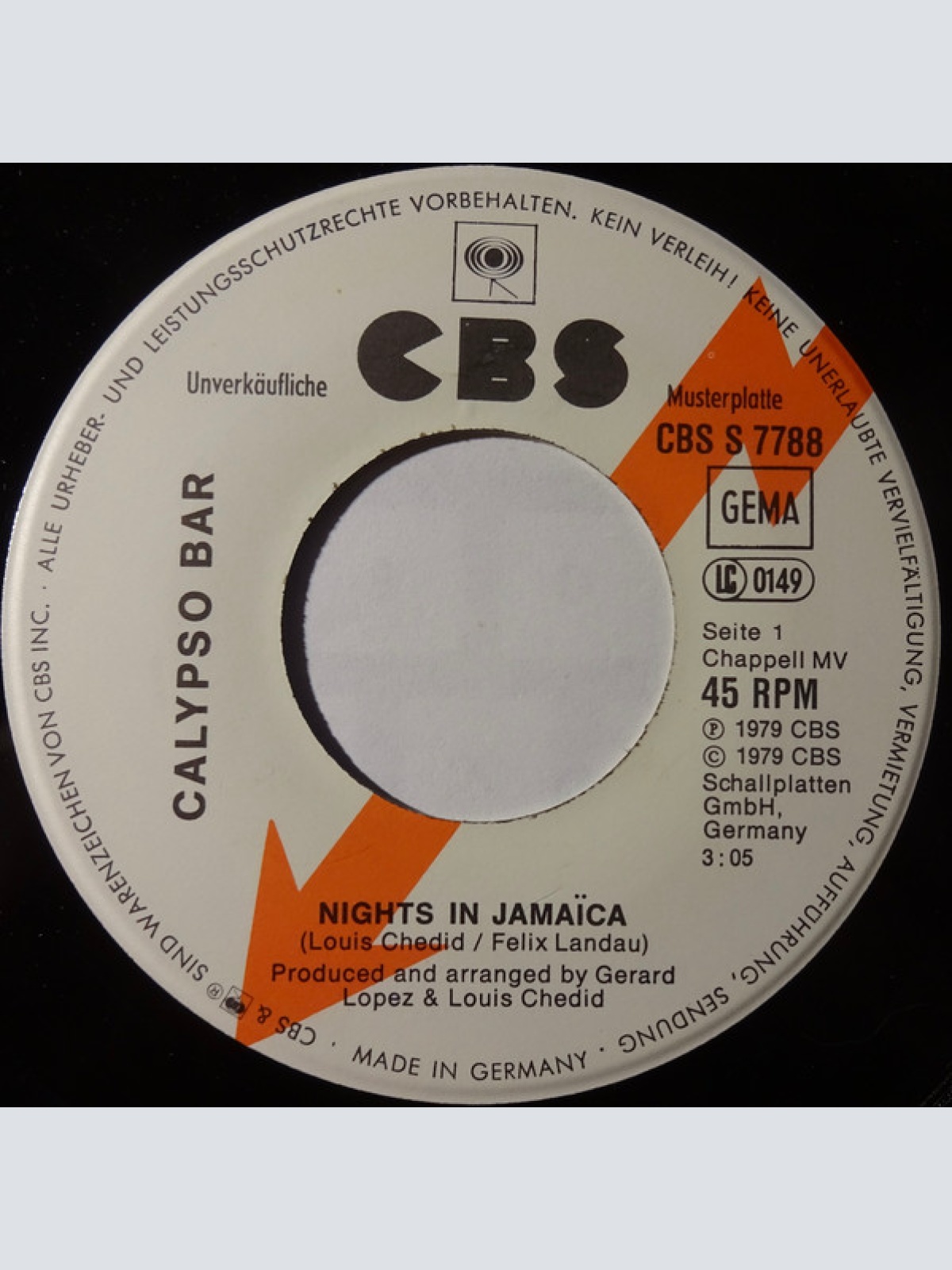 Vinyl / Calypso Bar - Nights In Jamaïca