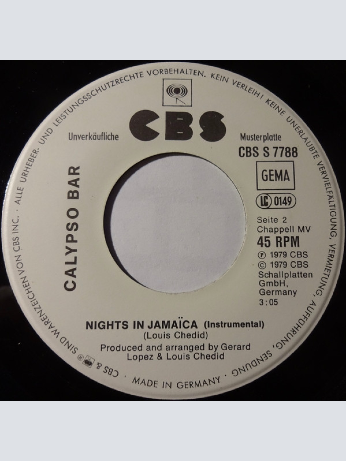 Vinyl / Calypso Bar - Nights In Jamaïca