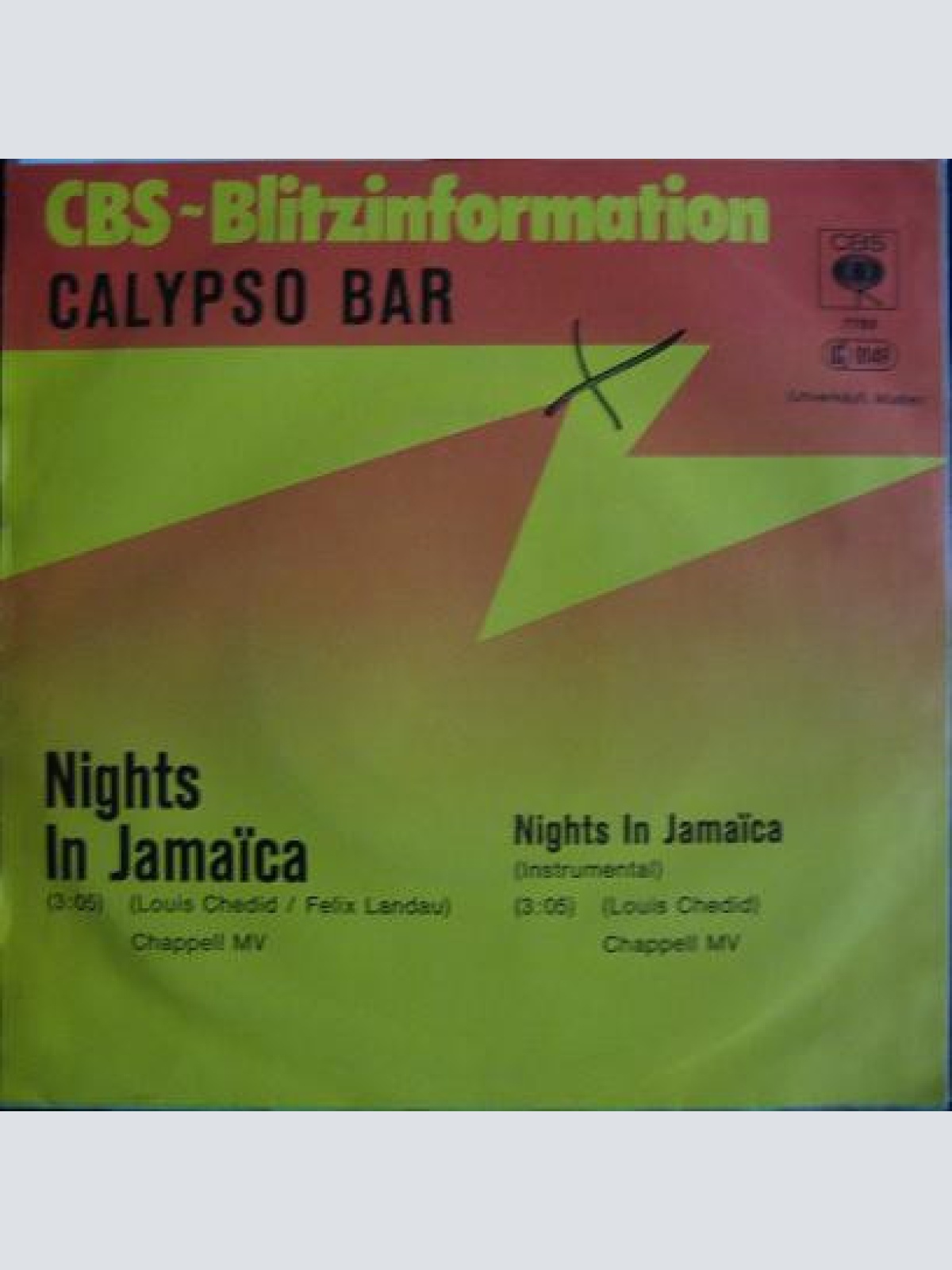 Vinyl / Calypso Bar - Nights In Jamaïca