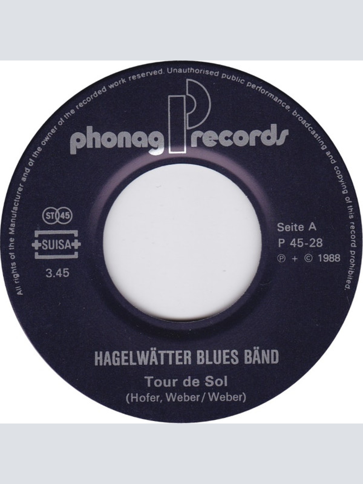 Vinyl / Hagelwätter Blues-Bänd - Tour De Sol