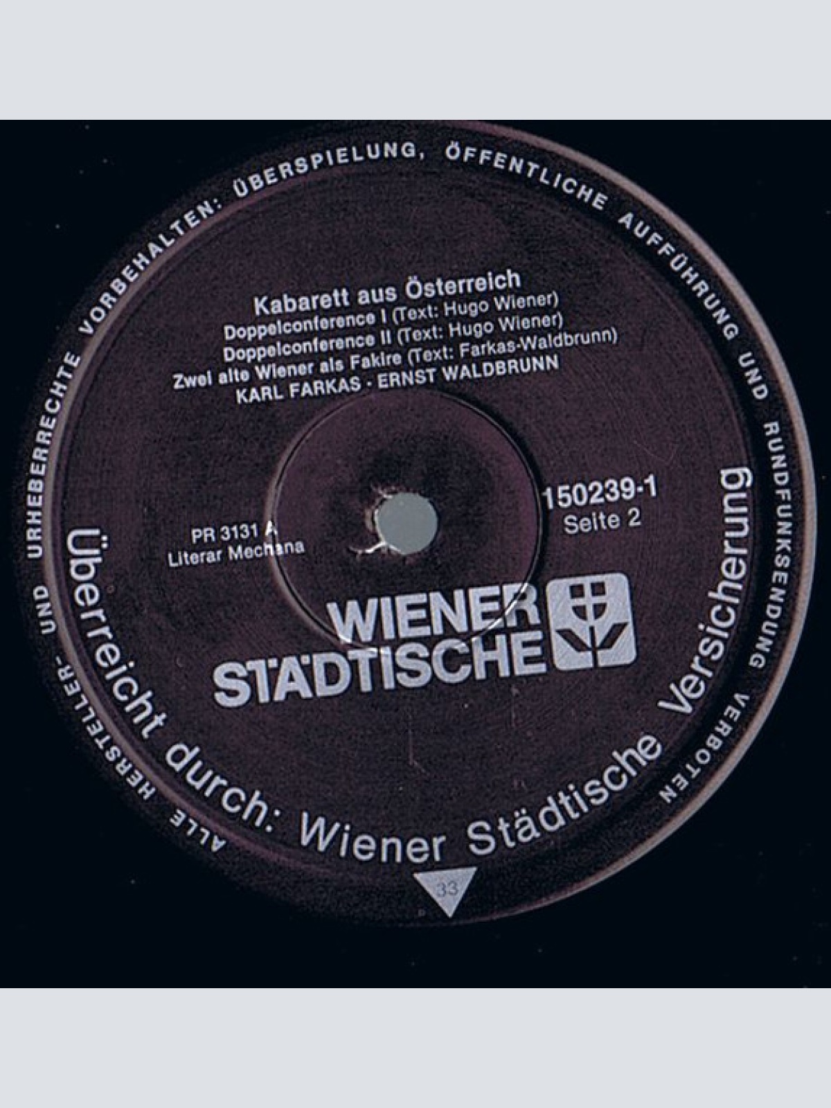 Vinyl / Karl Farkas - Kabarett Aus Österreich