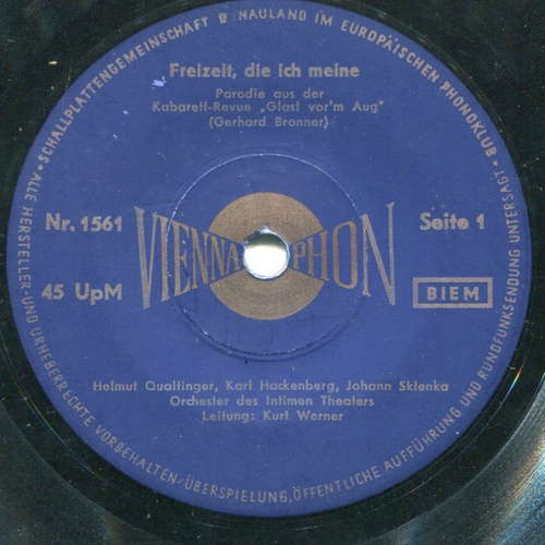 Vinyl / Helmut Qualtinger - Freizeit, Die Ich Meine / Der Jedermann-Kollapso / Der Dialektische Materialismus-Rock