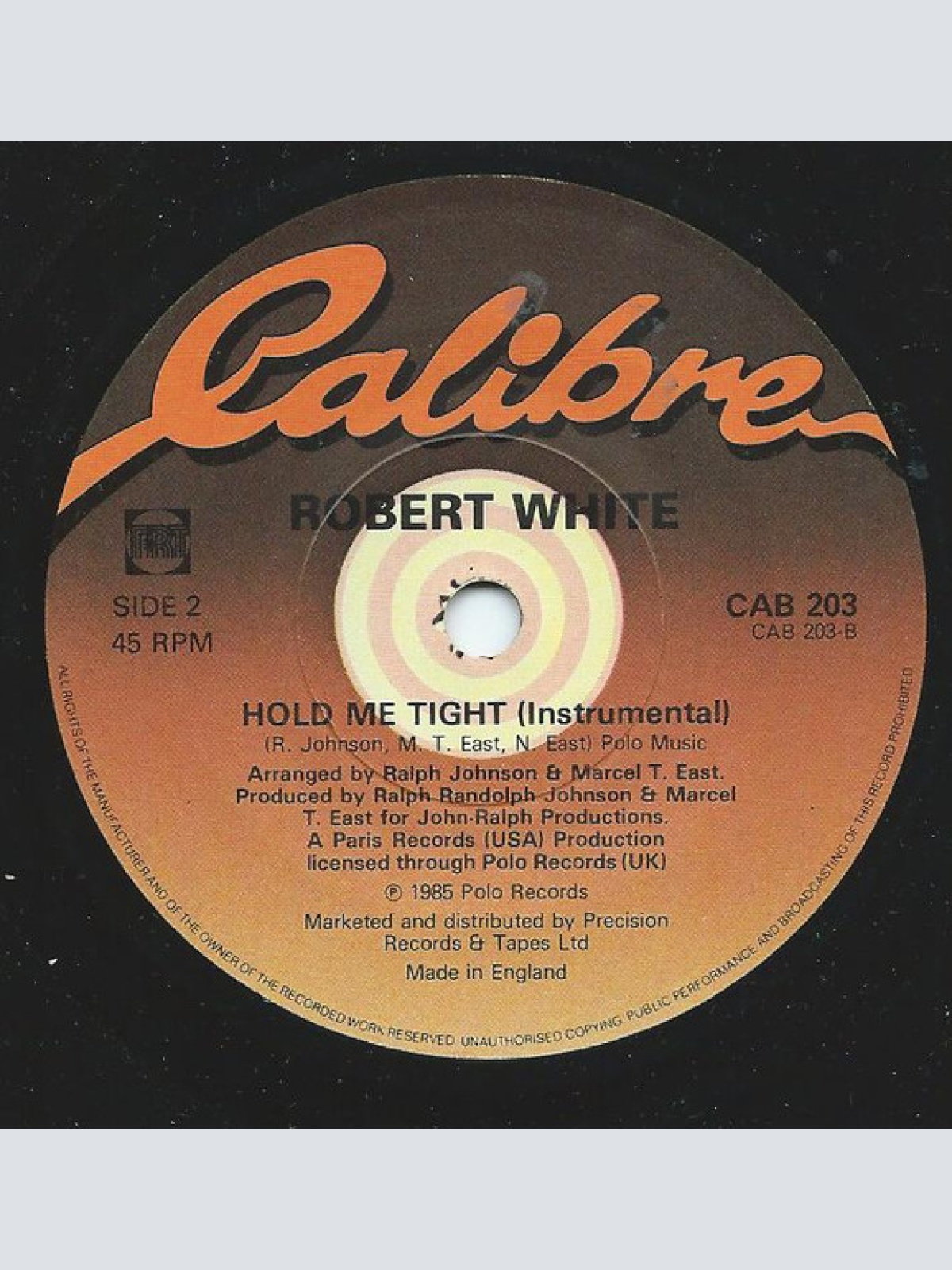 Vinyl / Robert White (8) - Hold Me Tight
