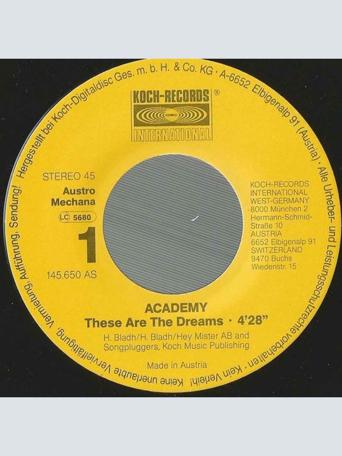 Vinyl / Academy (4) - These Are The Dreams