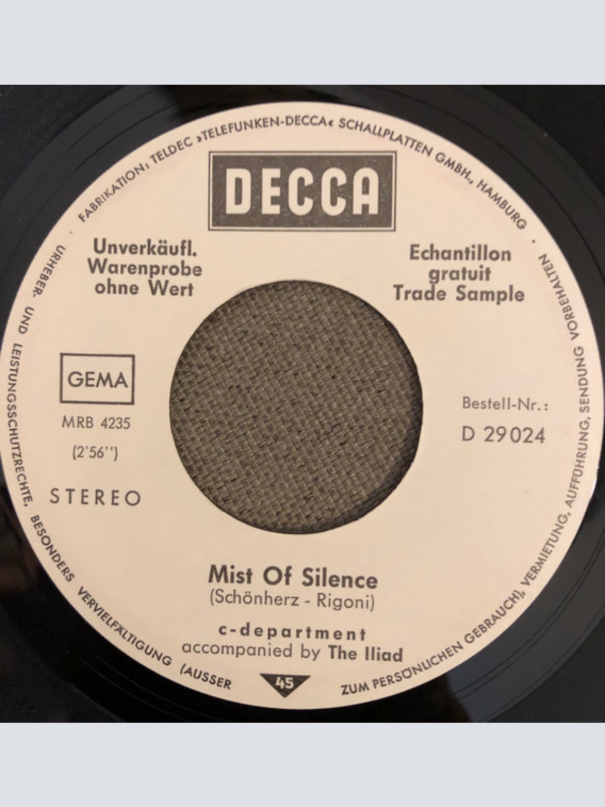 Vinyl / C-Department - Mist Of Silence