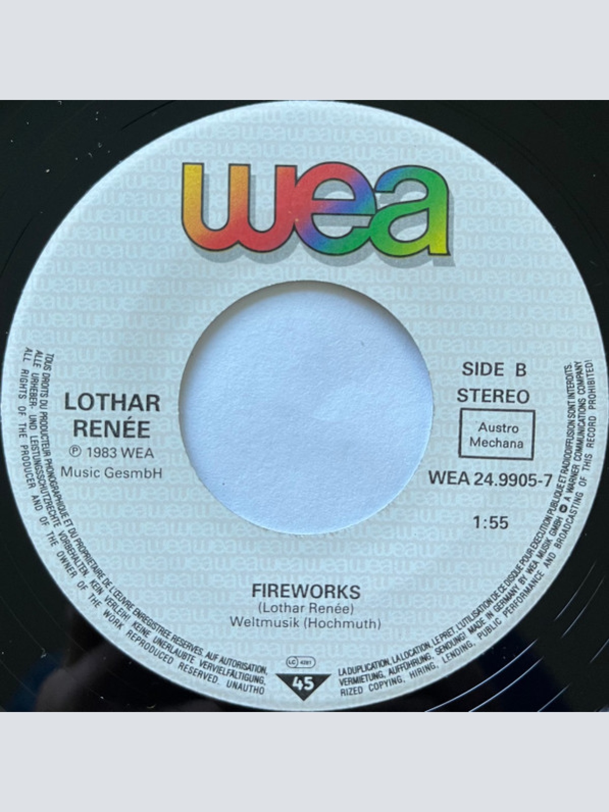 Vinyl / Lothar Renee - Rainbow / Fireworks