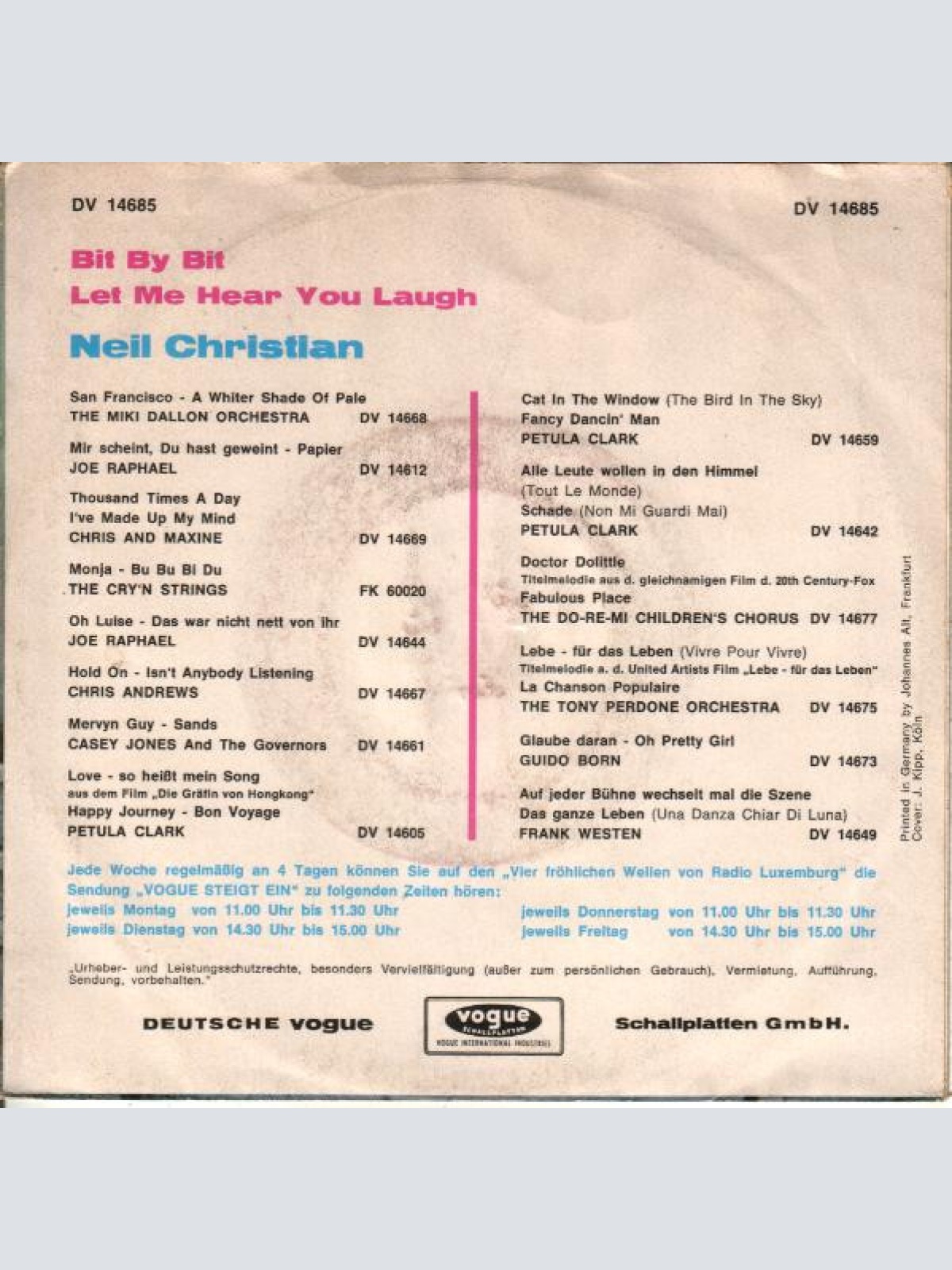 Vinyl / Neil Christian (2) - Bit By Bit